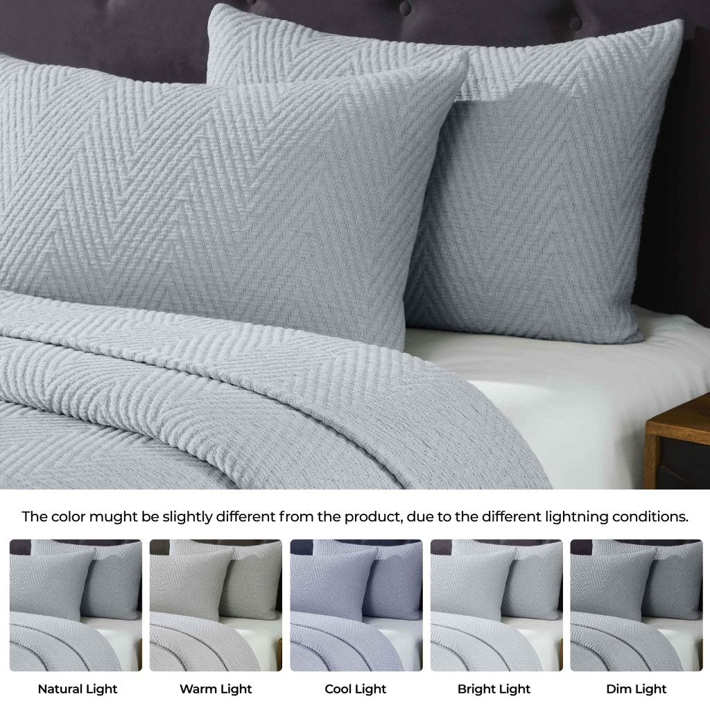 Aswan Cotton Medium Weight Chevron Woven Coverlet - Omnigoodsstore