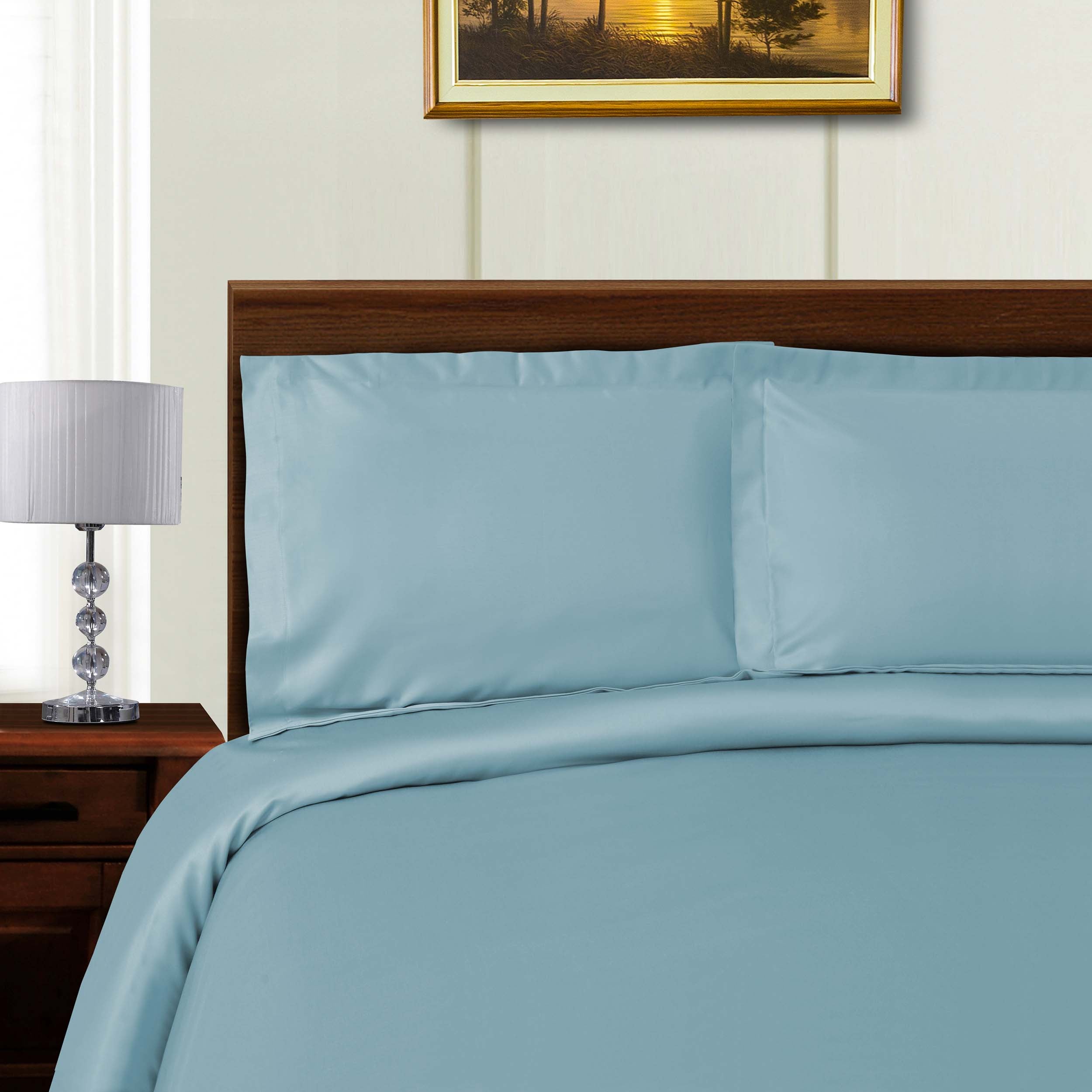 1000 Thread Count Wrinkle Resistant Solid Duvet Cover Set - Omnigoodsstore
