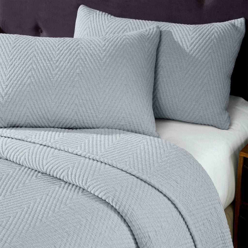 Aswan Cotton Medium Weight Chevron Woven Coverlet - Omnigoodsstore