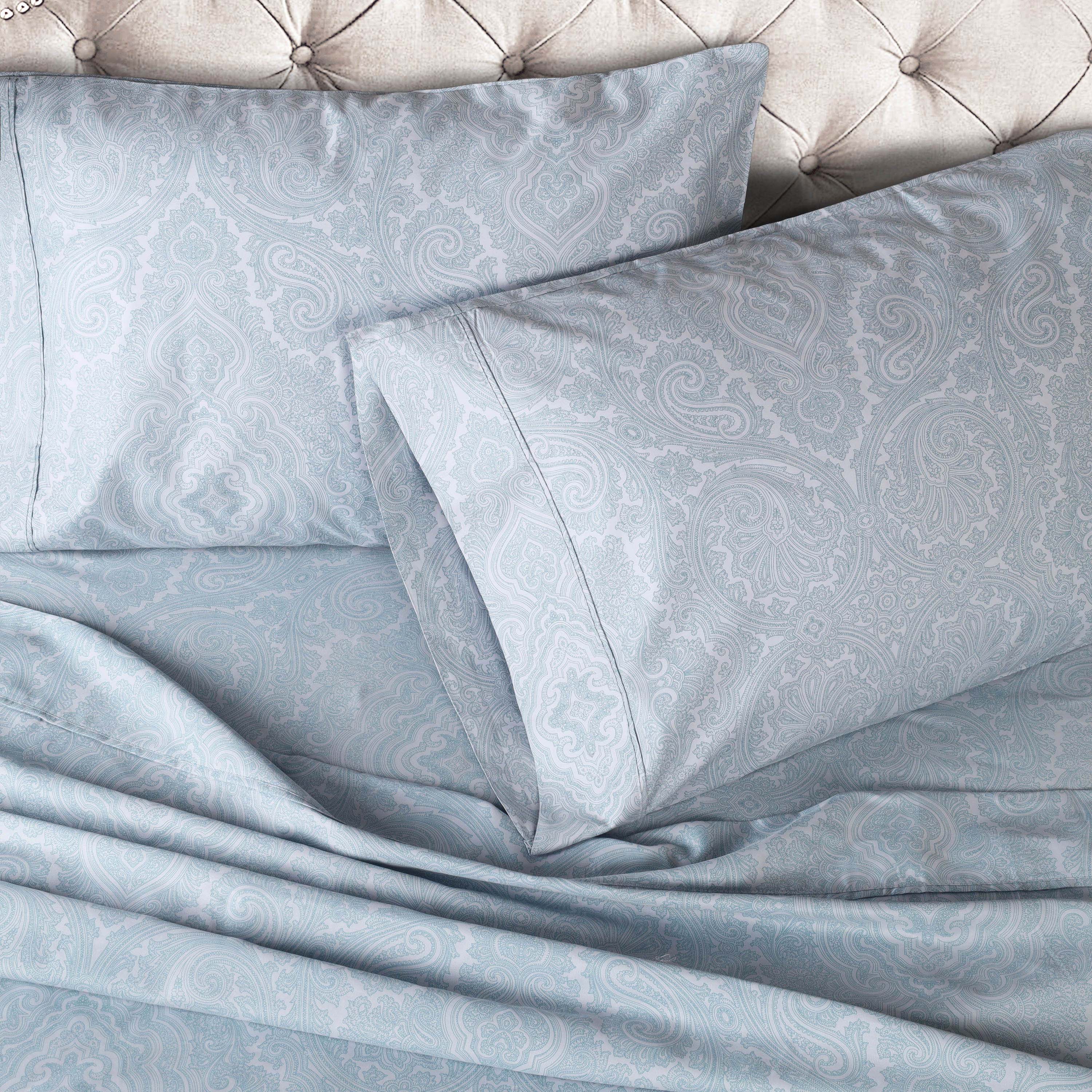 Italian Paisley 600 Thread Count Cotton Blend Deep Pocket Sheet Set - Omnigoodsstore