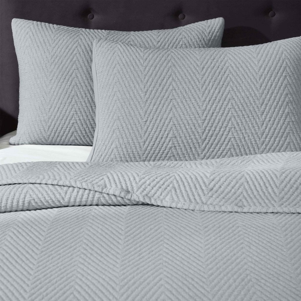 Aswan Cotton Medium Weight Chevron Woven Coverlet - Omnigoodsstore