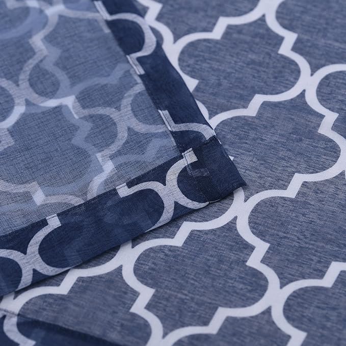 Trellis Sheer Grommet Curtain Panel Set - Omnigoodsstore