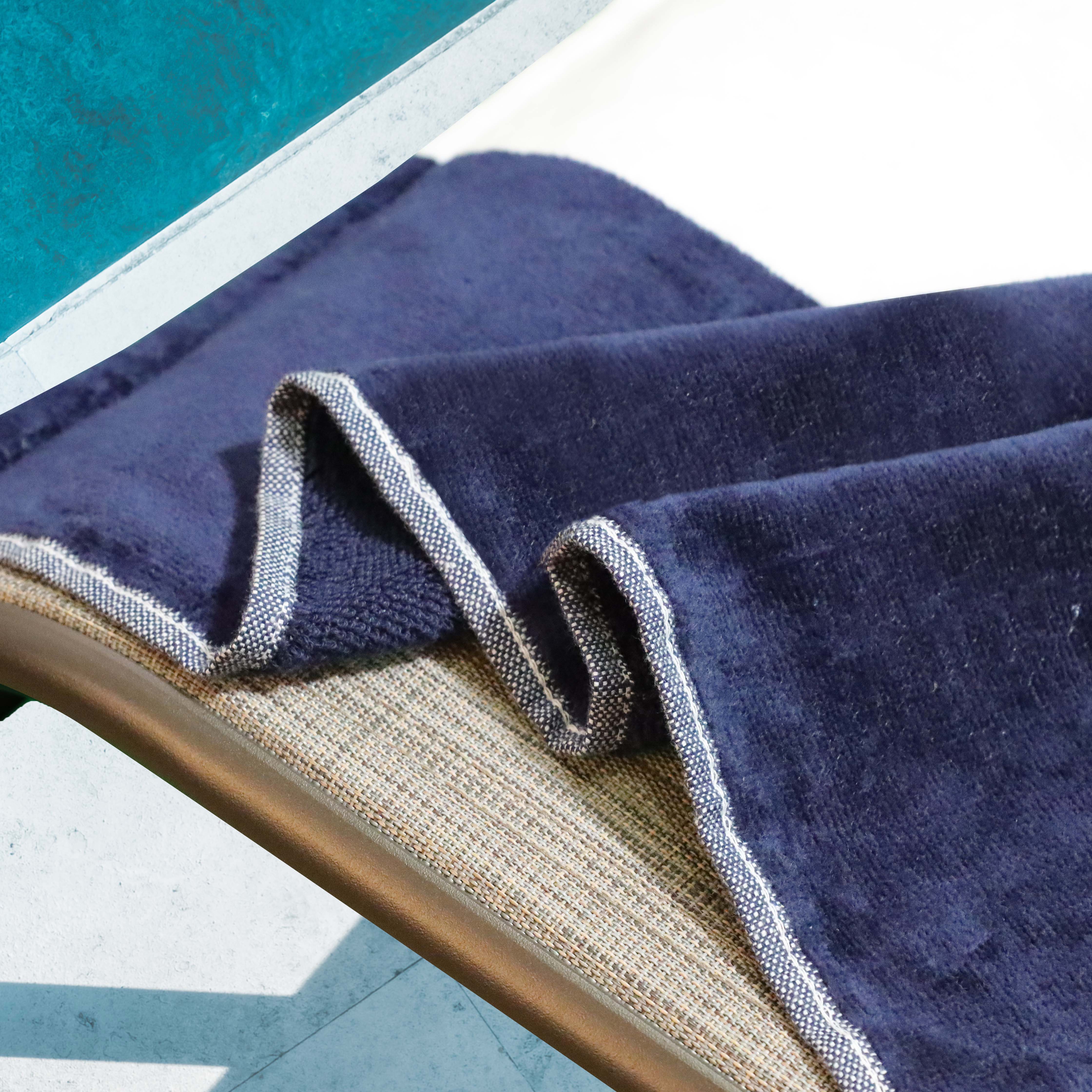 Cabana Striped Cotton Standard Size Towel / Chaise Lounge Chair Cover - Omnigoodsstore