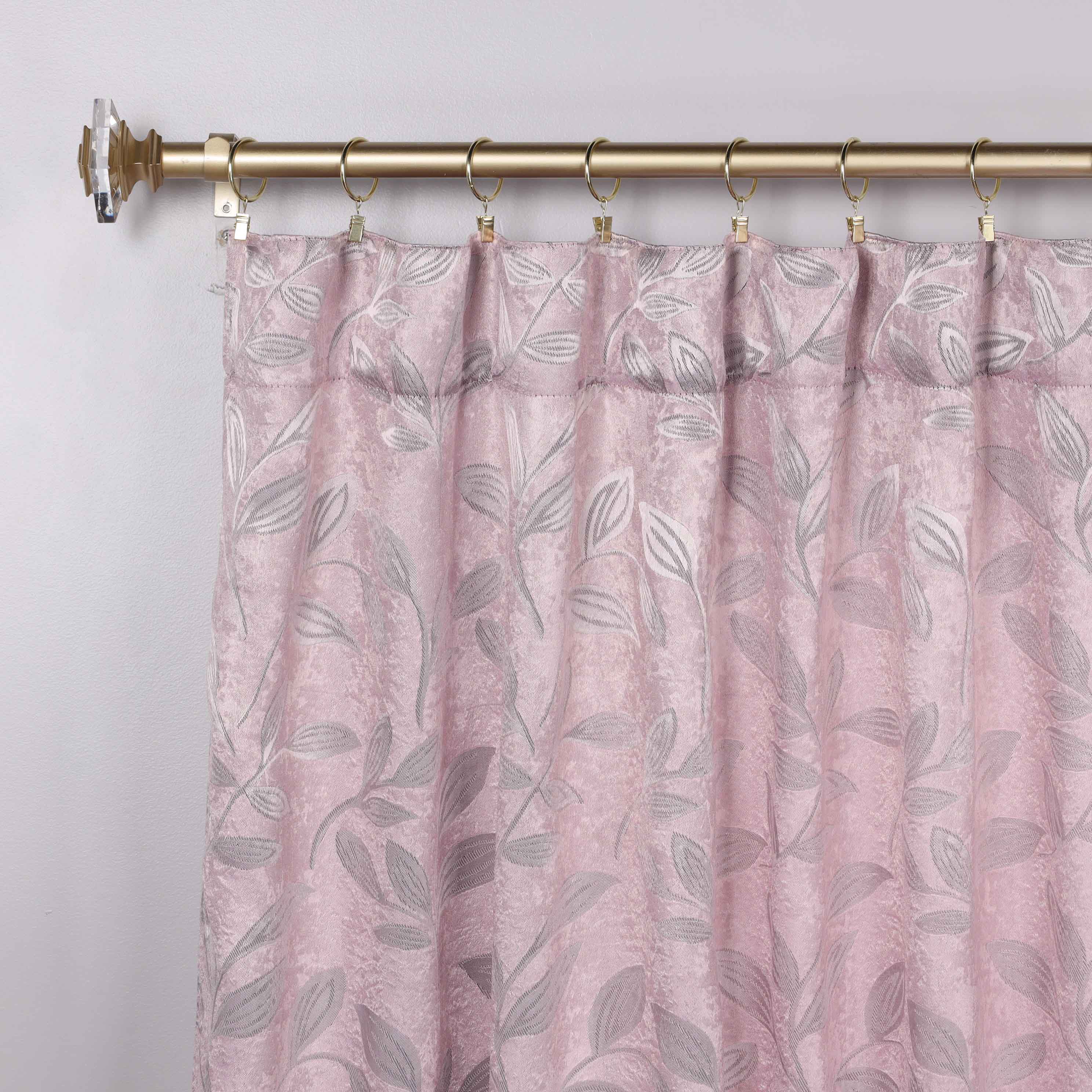 Superior Leaves Room Darkening Back Tab Blackout Curtains Panel Set - Omnigoodsstore