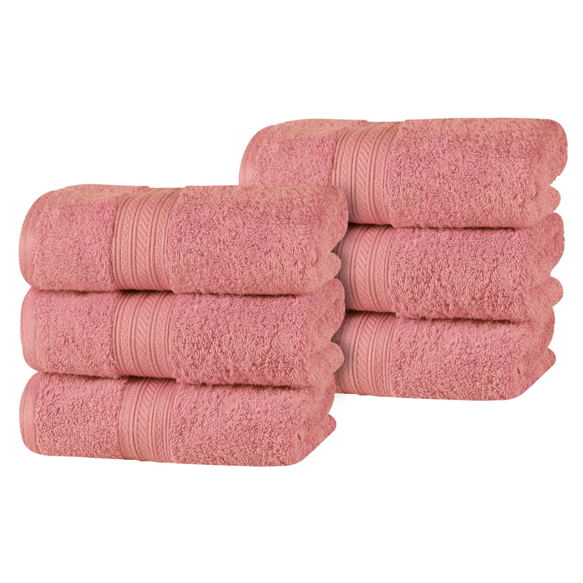 Atlas Cotton Plush Absorbent Heavyweight Luxury Hand Towel Set of 6 - Omnigoodsstore