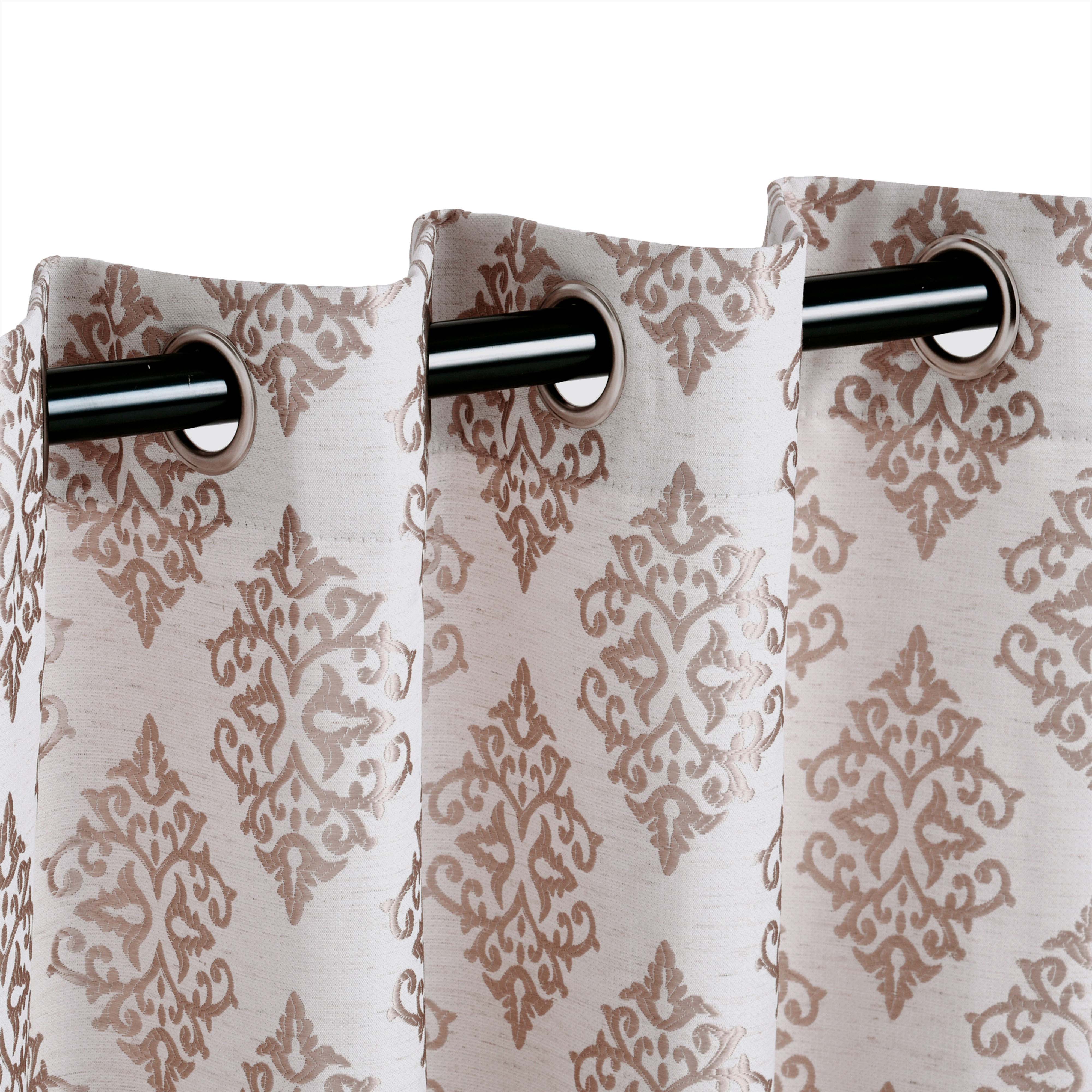 Venetian Damask Jacquard Curtain Panels, Set of 2 - Omnigoodsstore