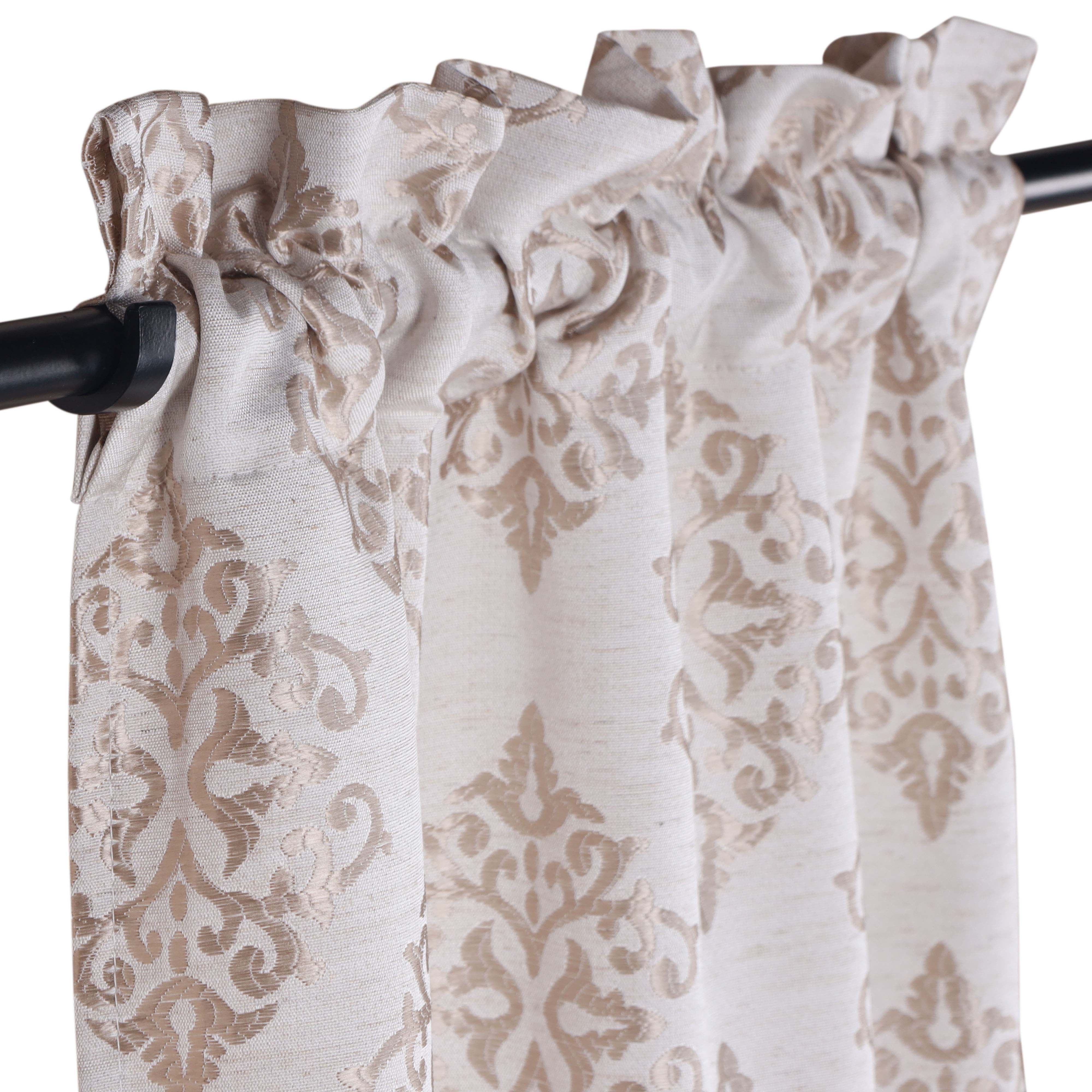 Venetian Damask Jacquard Curtain Panels, Set of 2 - Omnigoodsstore