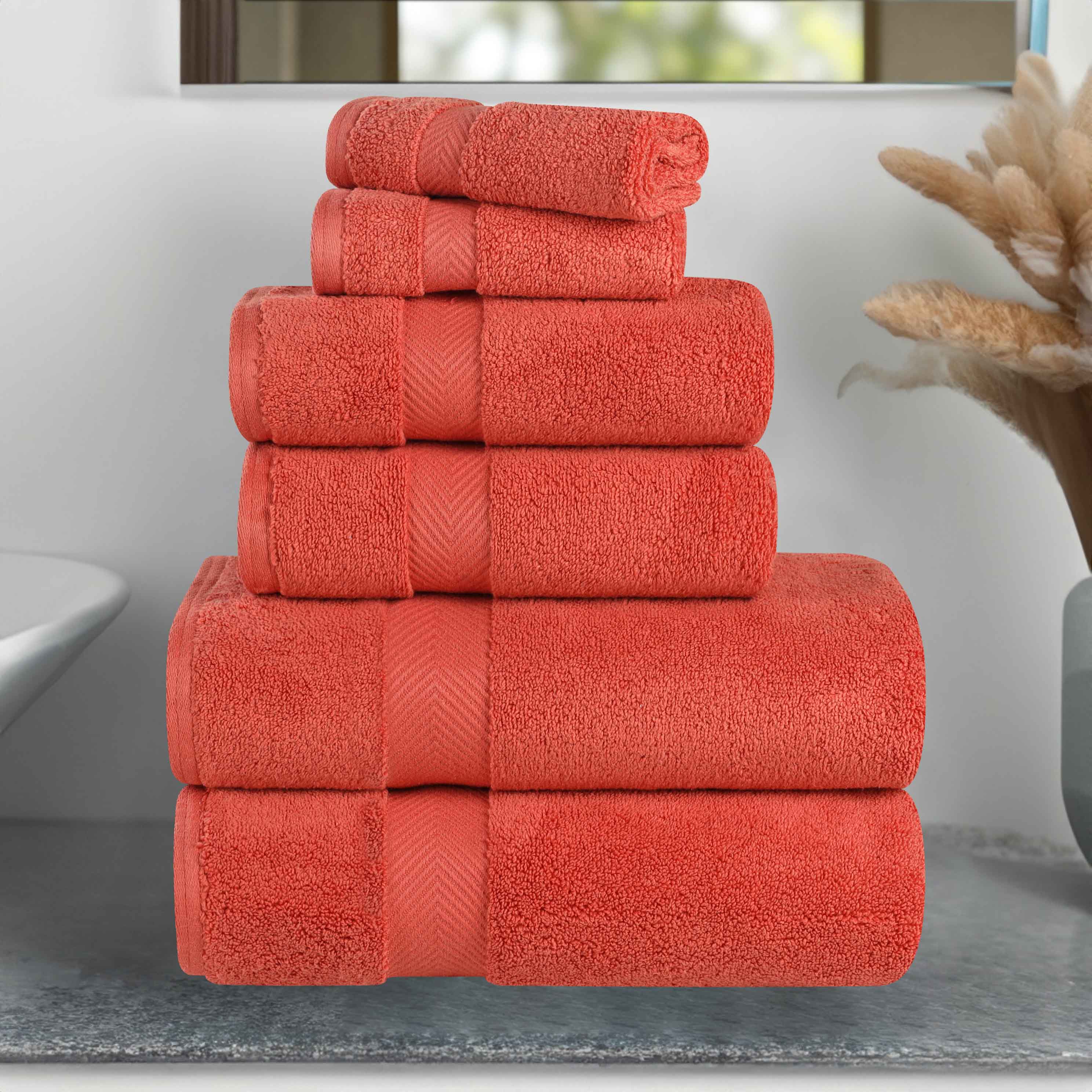 Zurich Cotton Zero Twist 6 Piece Towel Set - Omnigoodsstore
