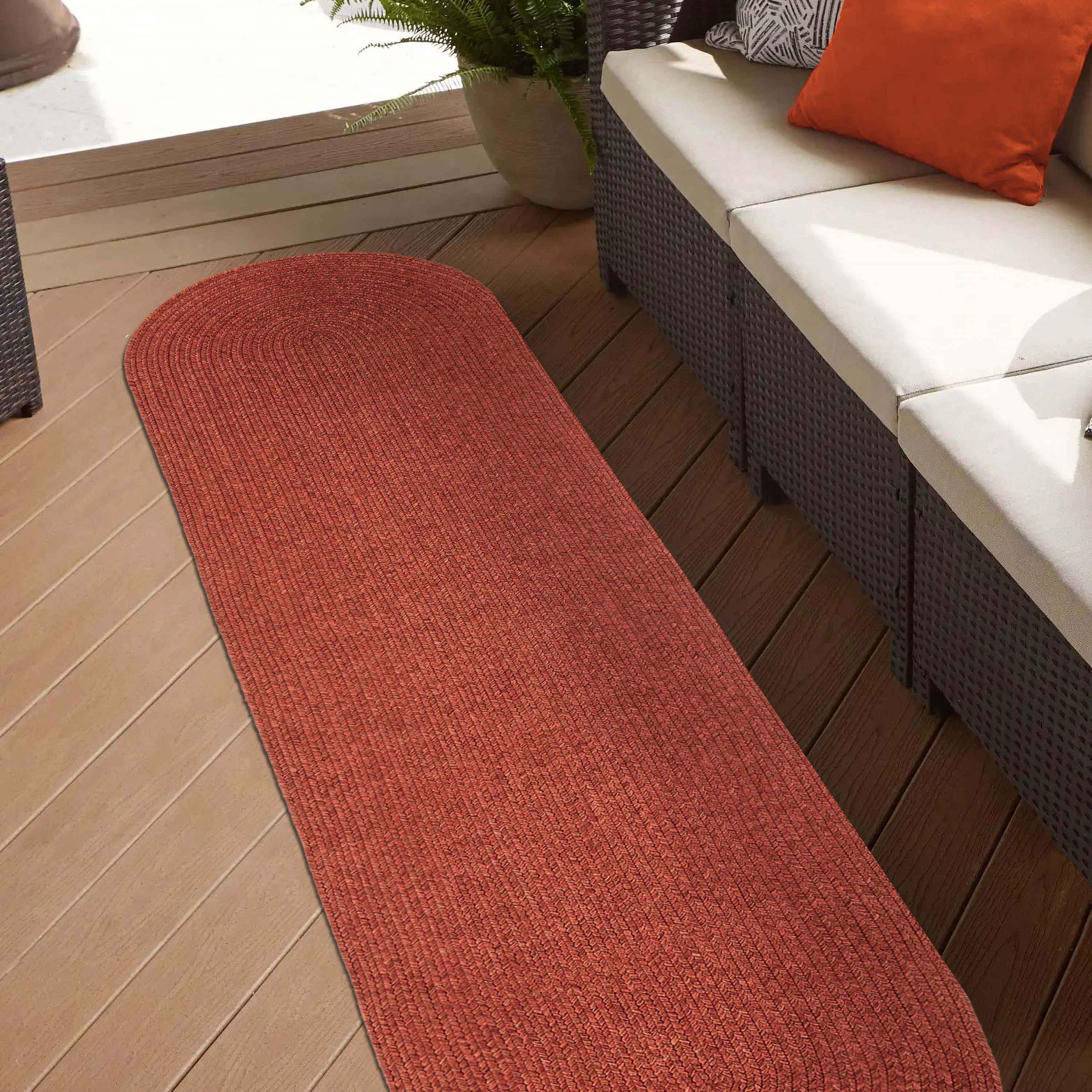 Classic Braided Area Rug Indoor Outdoor Rugs Oval - Omnigoodsstore