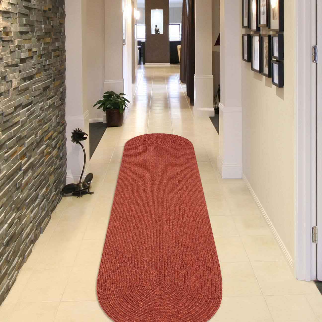 Classic Braided Area Rug Indoor Outdoor Rugs Oval - Omnigoodsstore