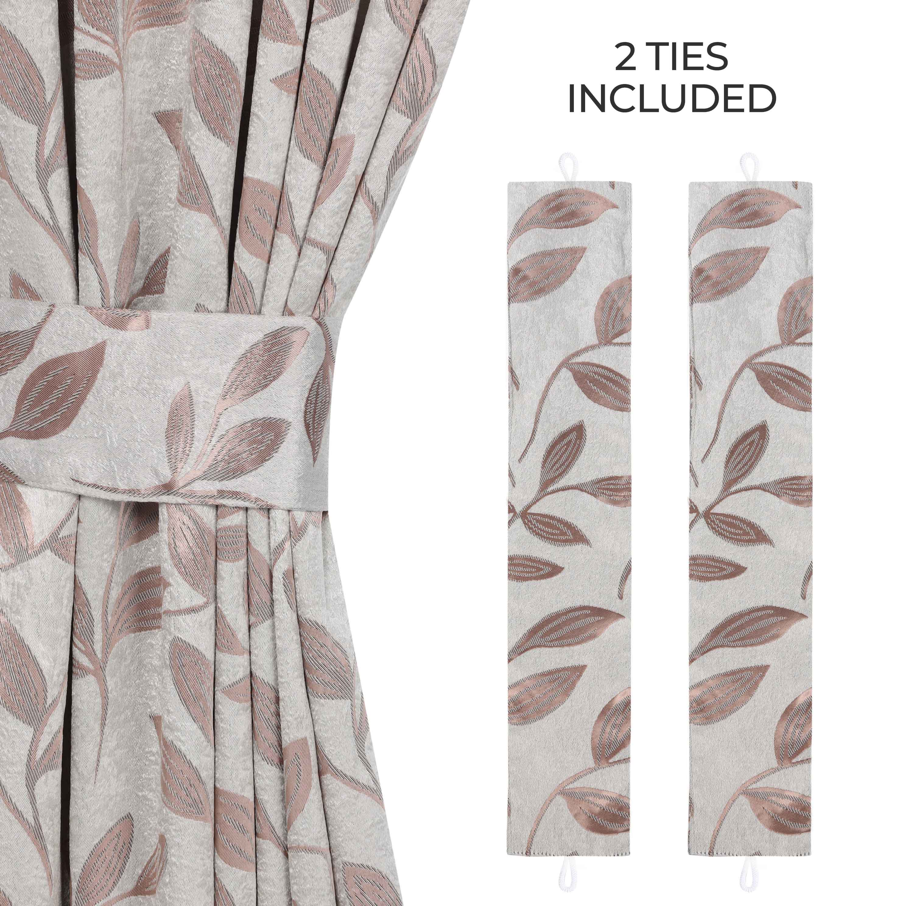 Leaves Machine Room Darkening Blackout Curtains, Set of 2 - Omnigoodsstore