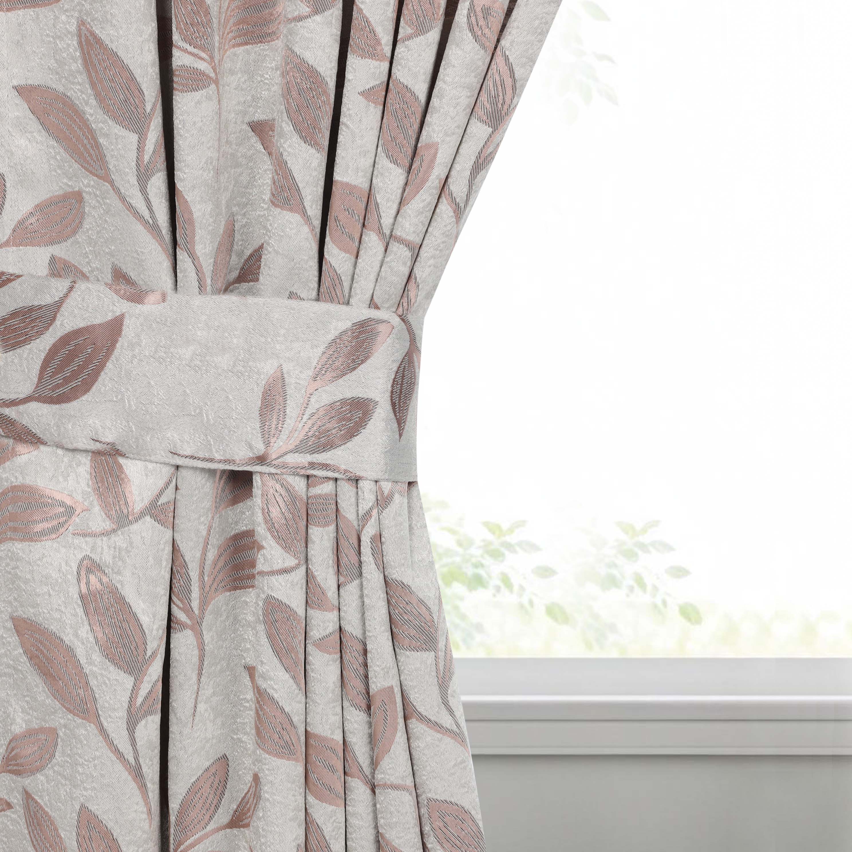 Leaves Machine Room Darkening Blackout Curtains, Set of 2 - Omnigoodsstore