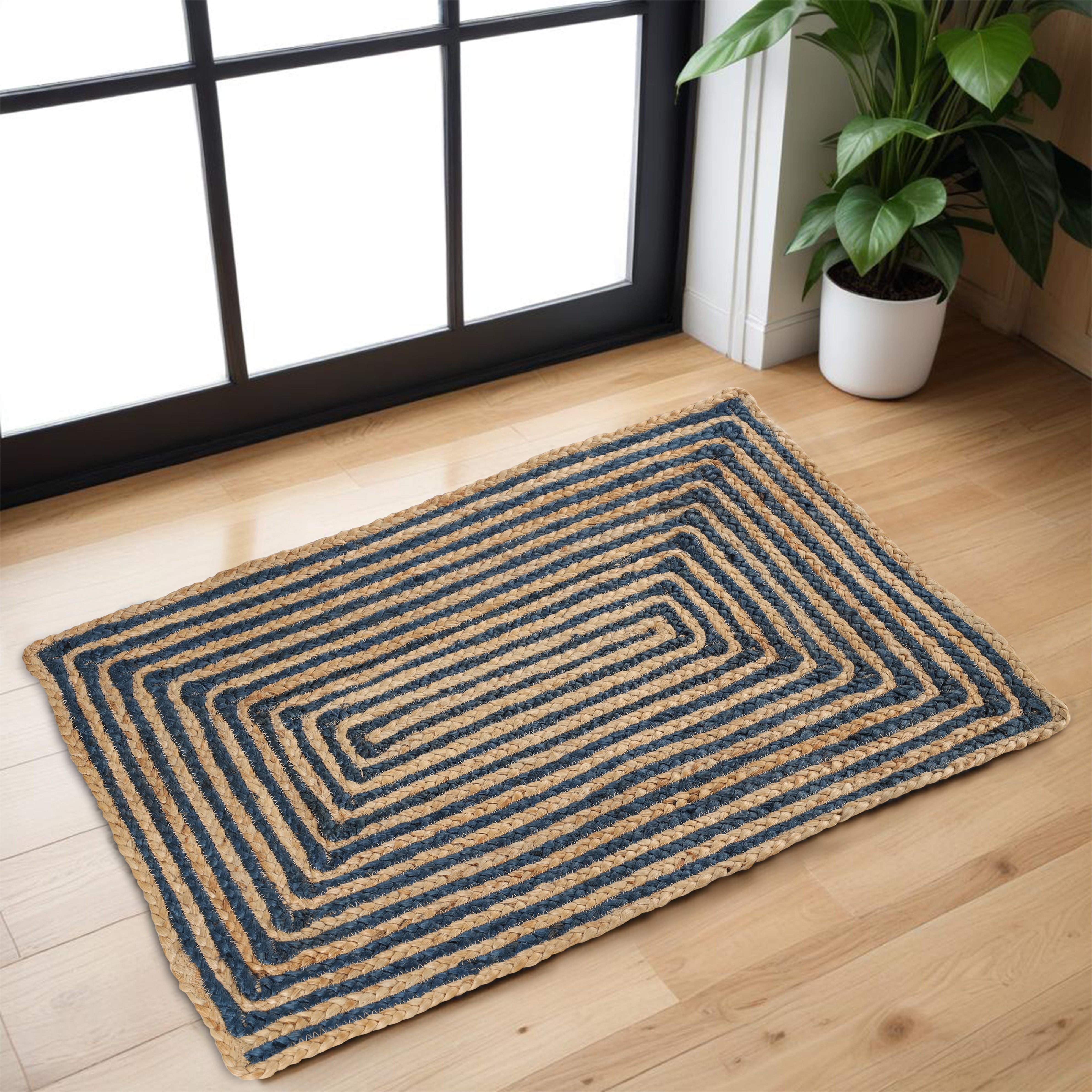 Braided Jute Reversible Handwoven Indoor Outdoor Area Rug - Omnigoodsstore