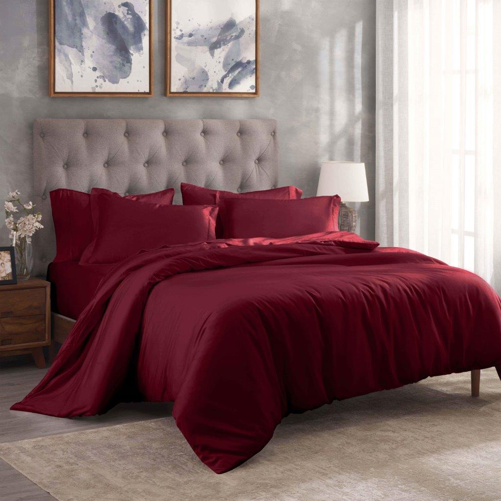 Egyptian Cotton 300 Thread Count Solid Duvet Cover Set - Omnigoodsstore