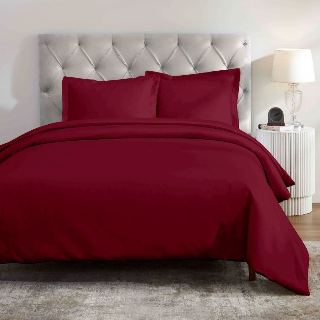 1200 Thread Count Egyptian Solid Cotton Duvet Cover Set - Omnigoodsstore