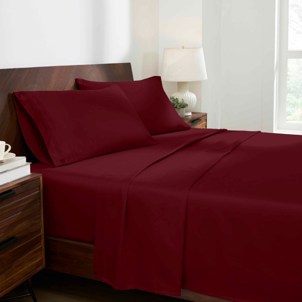 1000 Thread Count Egyptian Cotton Bed Sheet Set Olympic Queen - Omnigoodsstore