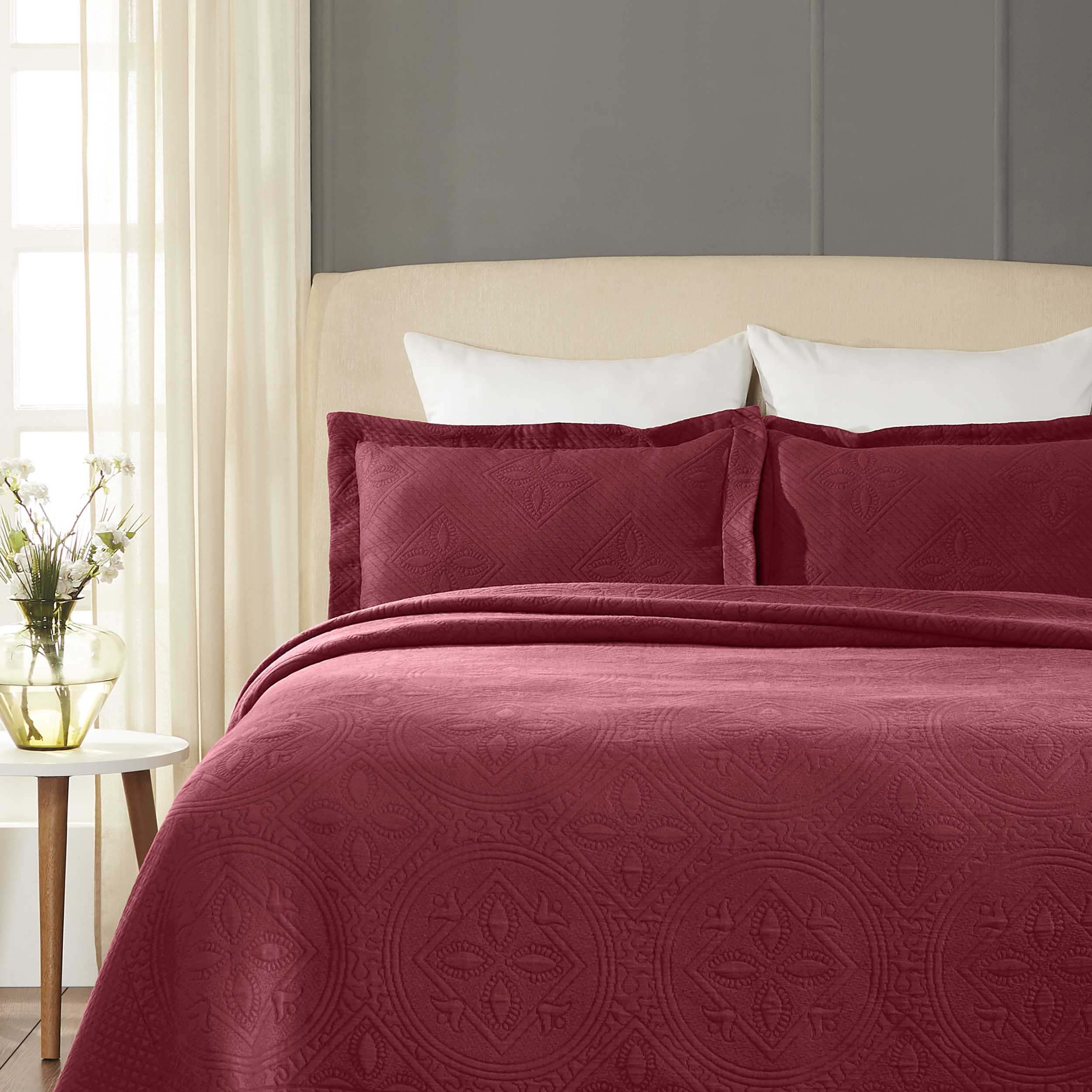 Celtic Circle Jacquard Matelasse Cotton Bedspread Set - Omnigoodsstore