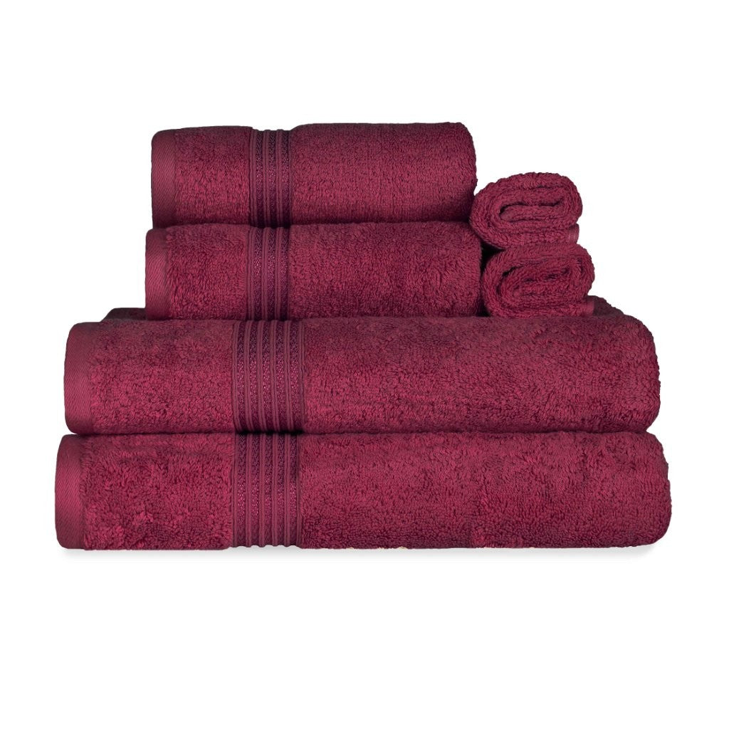 Egyptian Cotton Highly Absorbent Solid 6-Piece Ultra Soft Towel Set - Omnigoodsstore