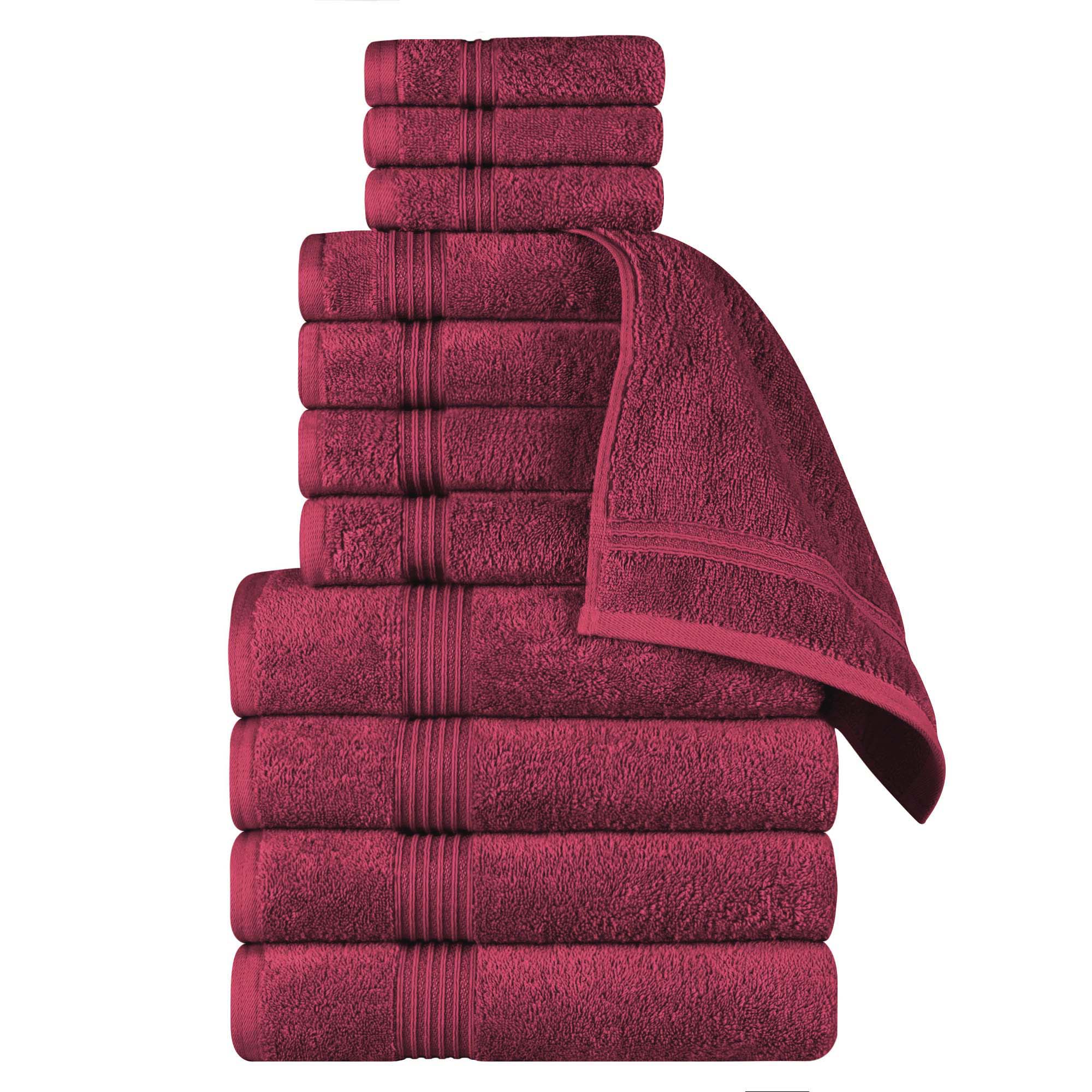 Egyptian Cotton Highly Absorbent Solid 12-Piece Ultra Soft Towel Set - Omnigoodsstore