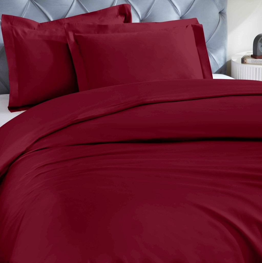 1200 Thread Count Egyptian Solid Cotton Duvet Cover Set - Omnigoodsstore