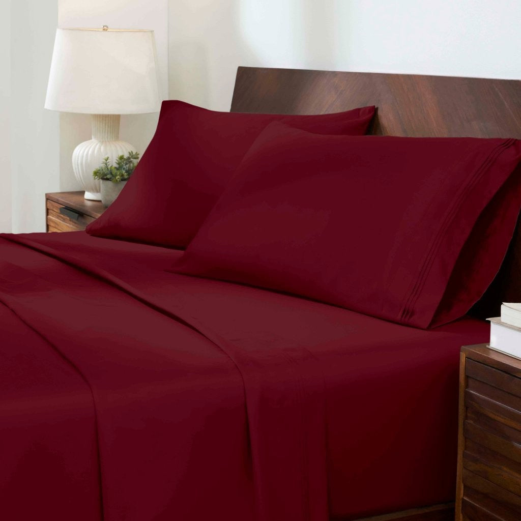 1000 Thread Count Egyptian Cotton Bed Sheet Set Olympic Queen - Omnigoodsstore