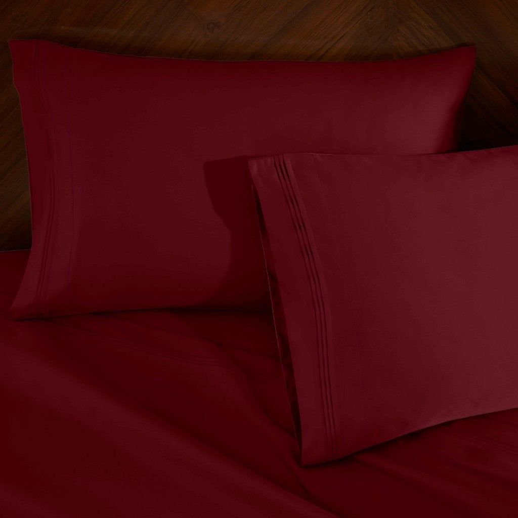 1000 Thread Count Egyptian Cotton Bed Sheet Set Olympic Queen - Omnigoodsstore