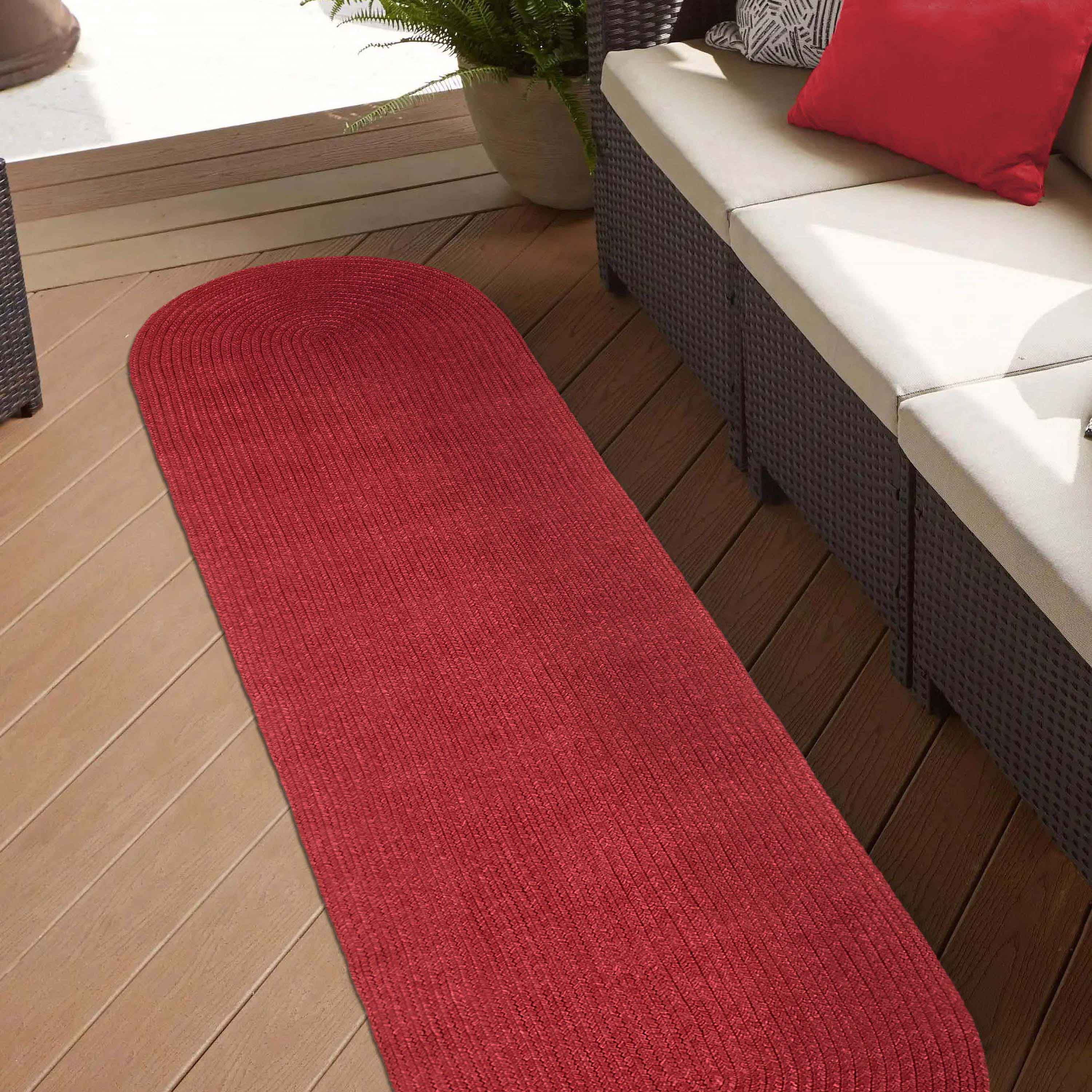 Classic Braided Area Rug Indoor Outdoor Rugs Oval - Omnigoodsstore