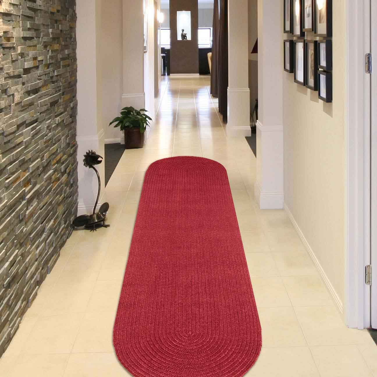 Classic Braided Area Rug Indoor Outdoor Rugs Oval - Omnigoodsstore