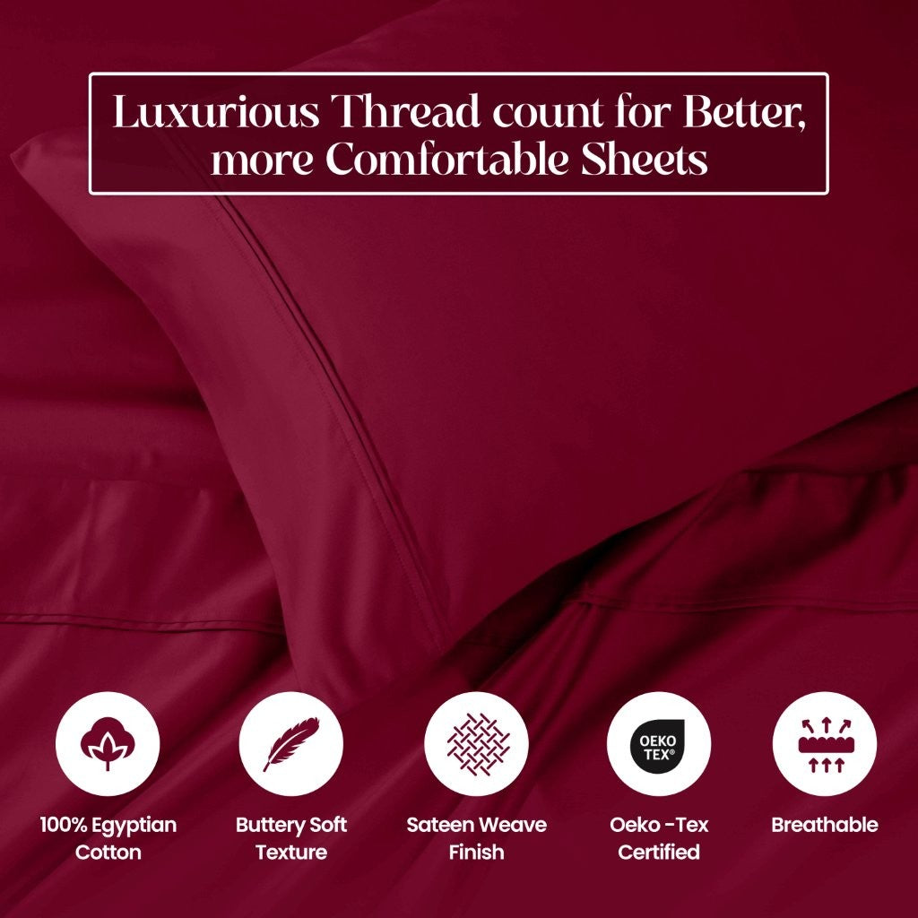 1200 Thread Count Egyptian Cotton Deep Pocket Sheet Set - Omnigoodsstore