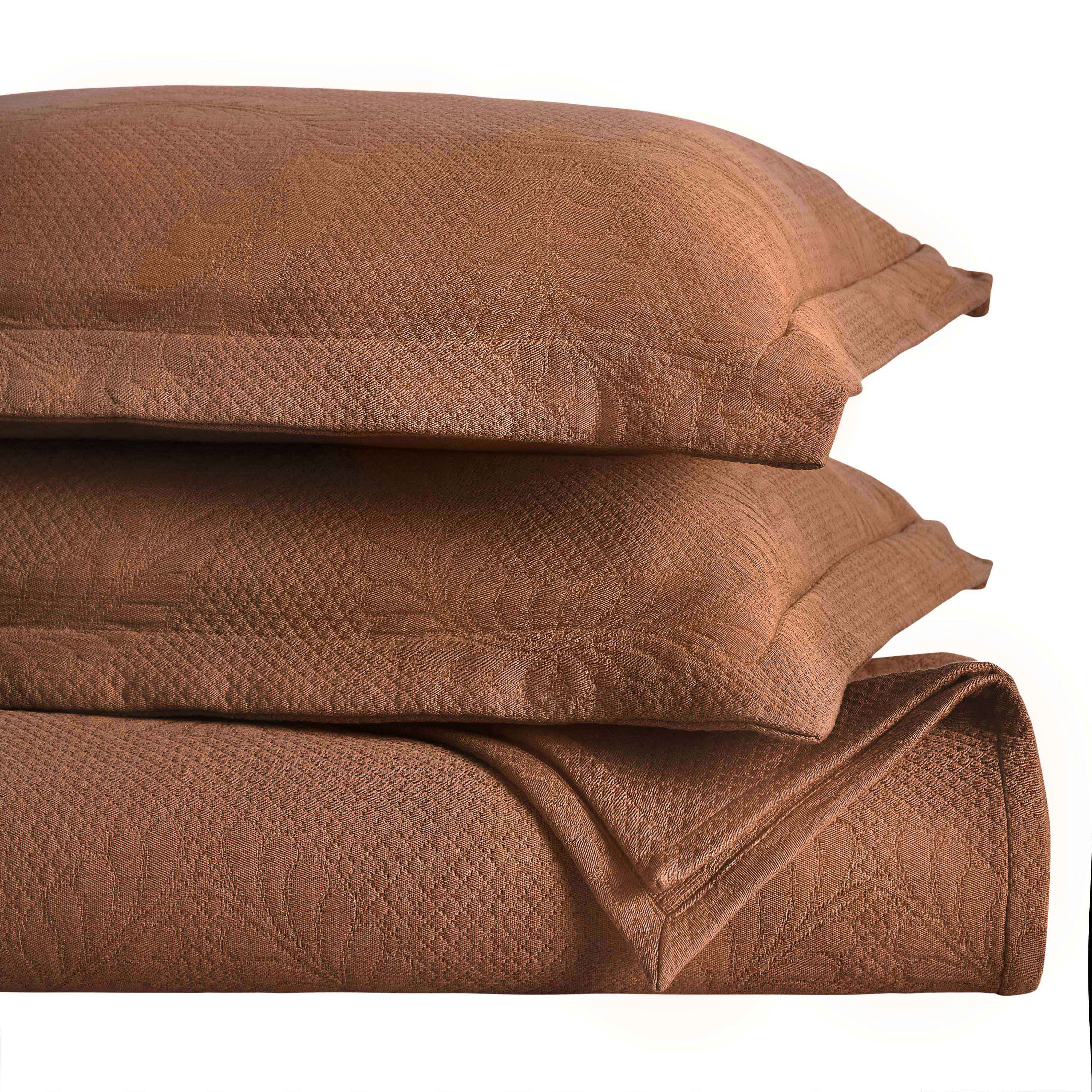 Peploi Cotton Medium Weight Matelasse Bedspread and Sham Set - Omnigoodsstore