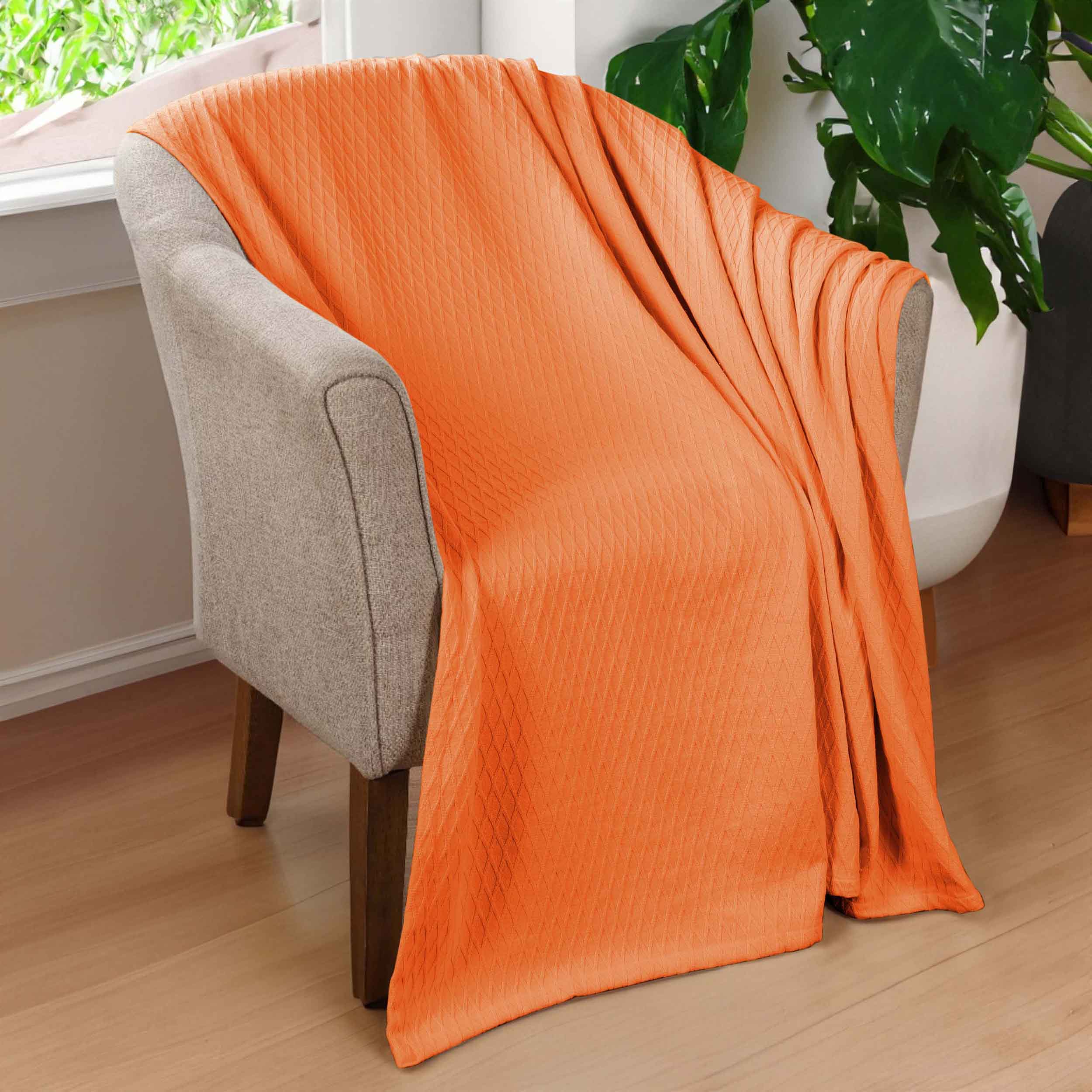 Cotton All Season Diamond Bed Blanket & Sofa Throw - Omnigoodsstore
