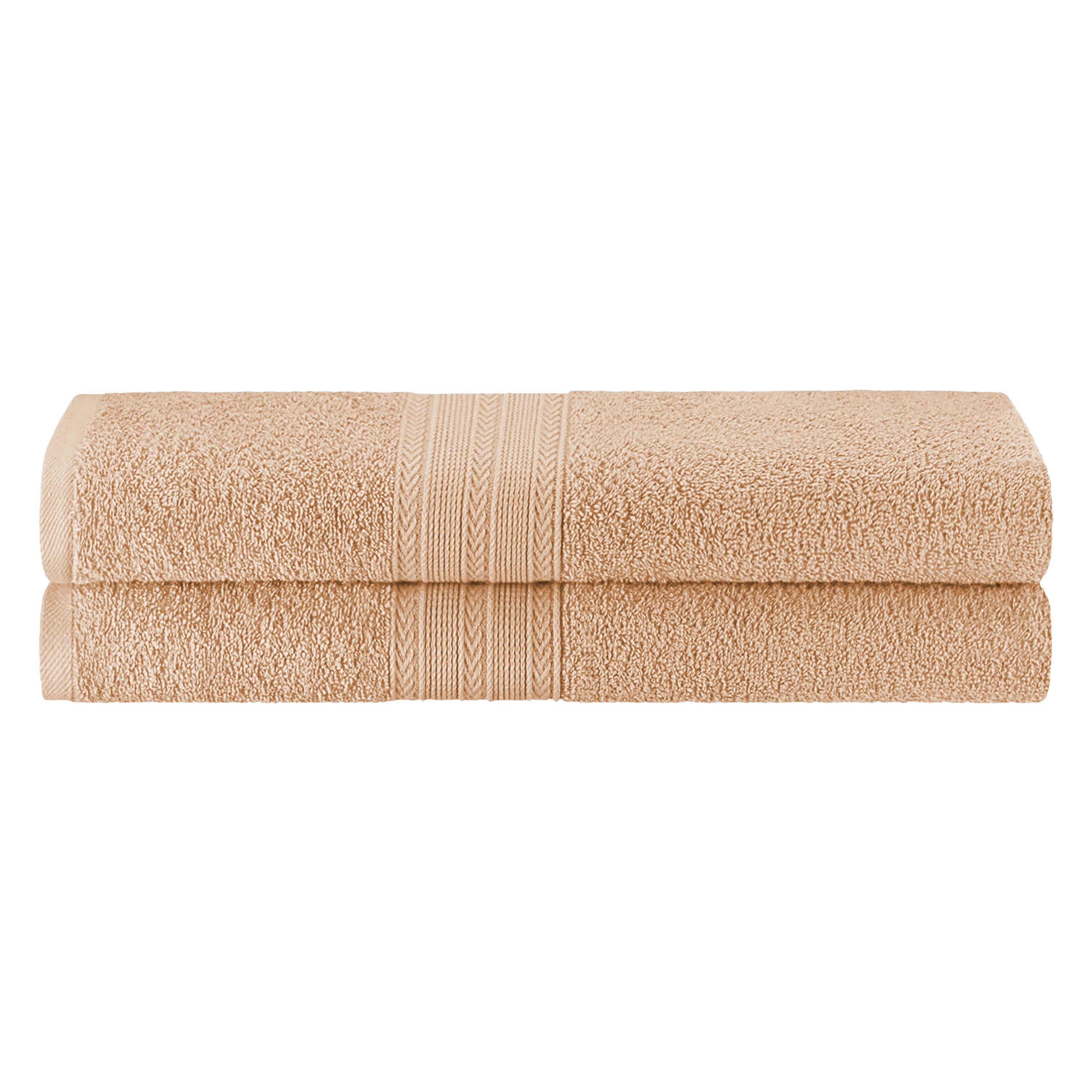 Cotton Eco Friendly 2 Piece Solid Bath Sheet Towel Set - Omnigoodsstore