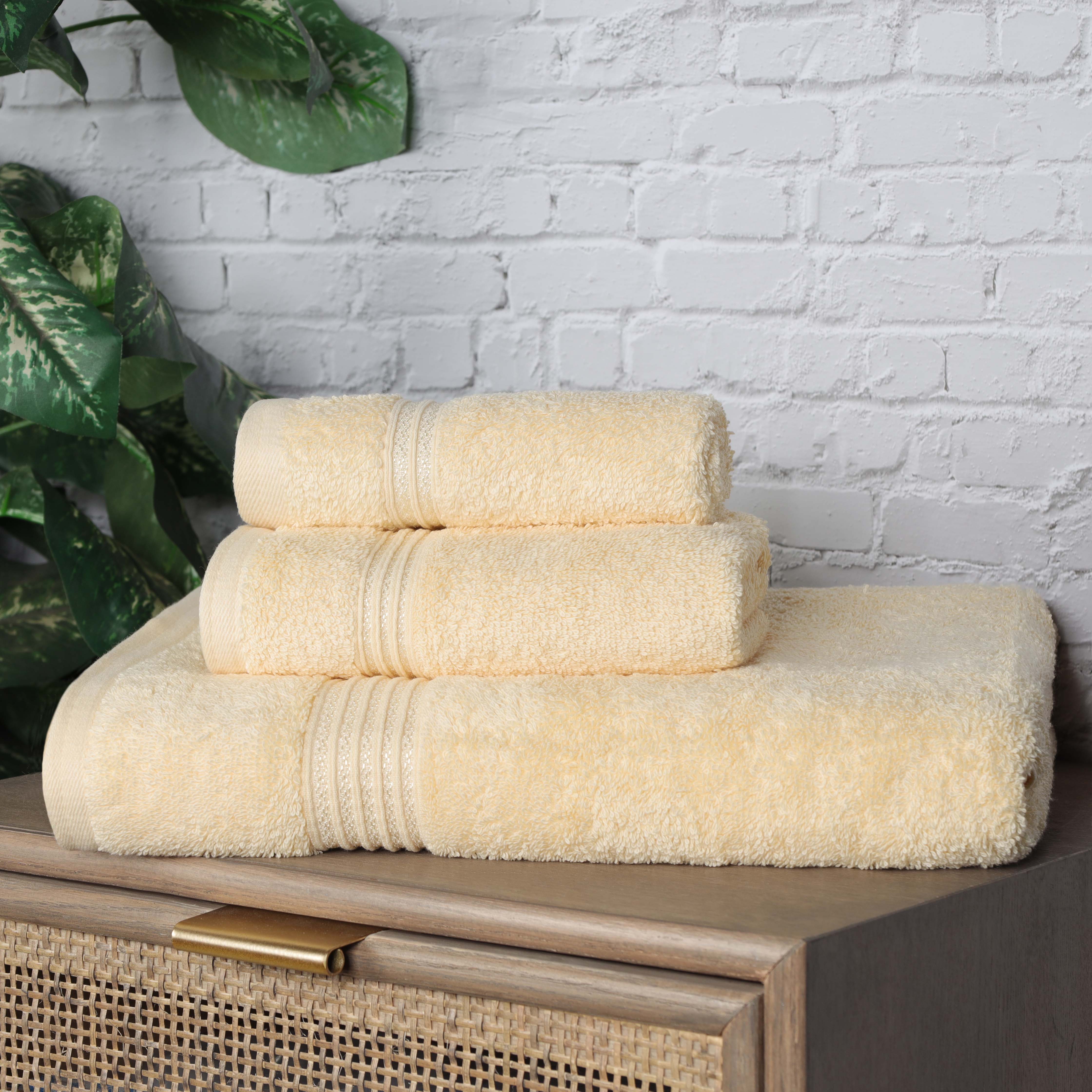 Egyptian Cotton Highly Absorbent Solid 3-Piece Ultra Soft Towel Set - Omnigoodsstore