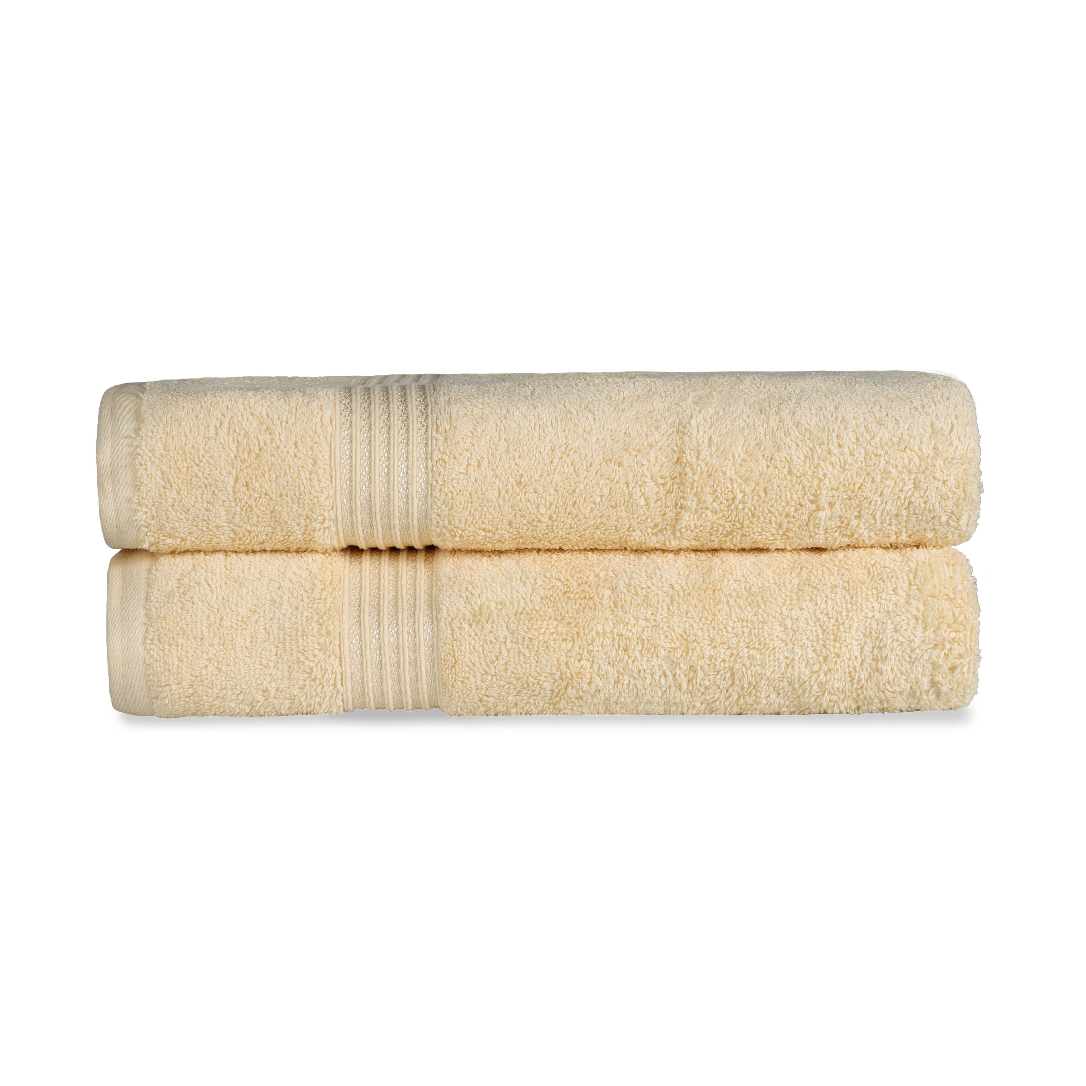 Egyptian Cotton Highly Absorbent Solid Ultra Soft Bath Sheet Set of 2 - Omnigoodsstore