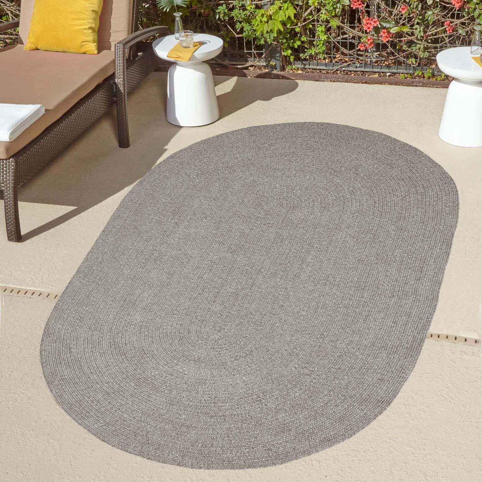 Classic Braided Area Rug Indoor Outdoor Rugs Oval - Omnigoodsstore