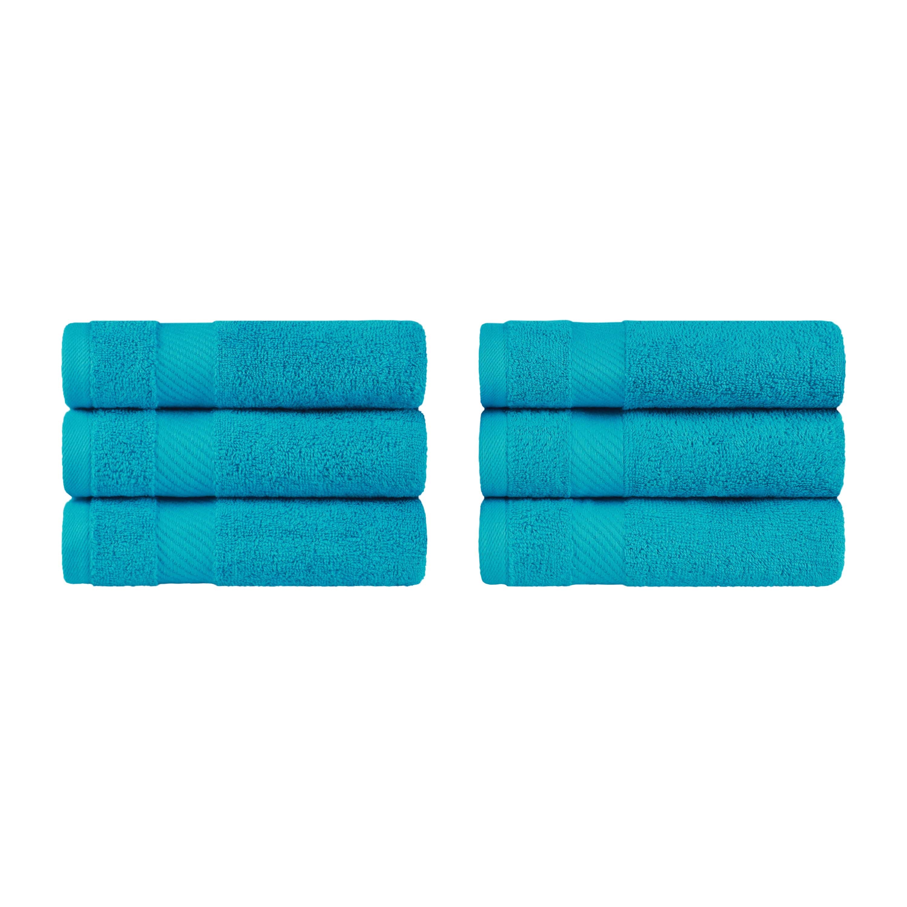 Kendell Egyptian Cotton 6 Piece Hand Towel Set with Dobby Border - Omnigoodsstore