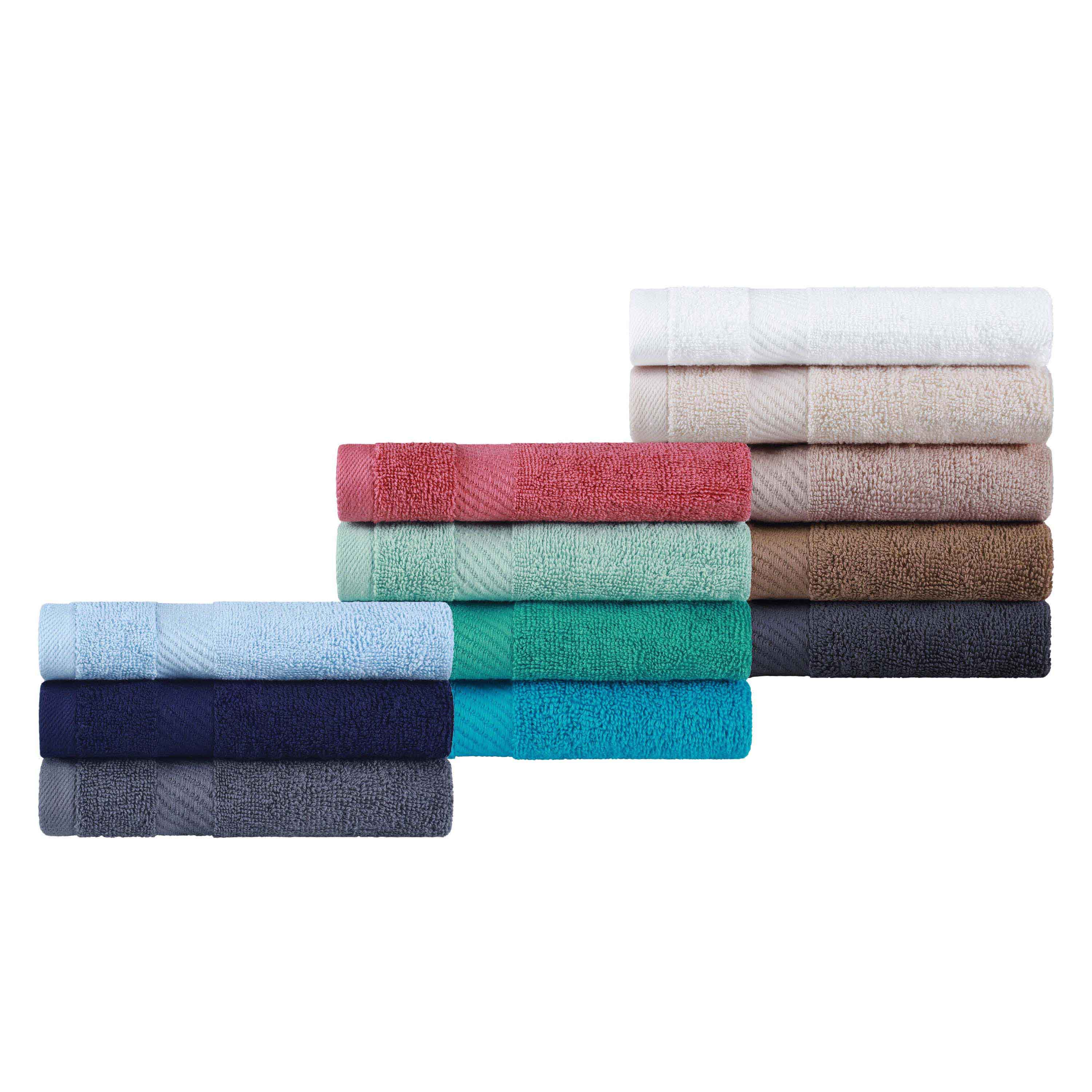Kendell Egyptian Cotton 6 Piece Hand Towel Set with Dobby Border - Omnigoodsstore