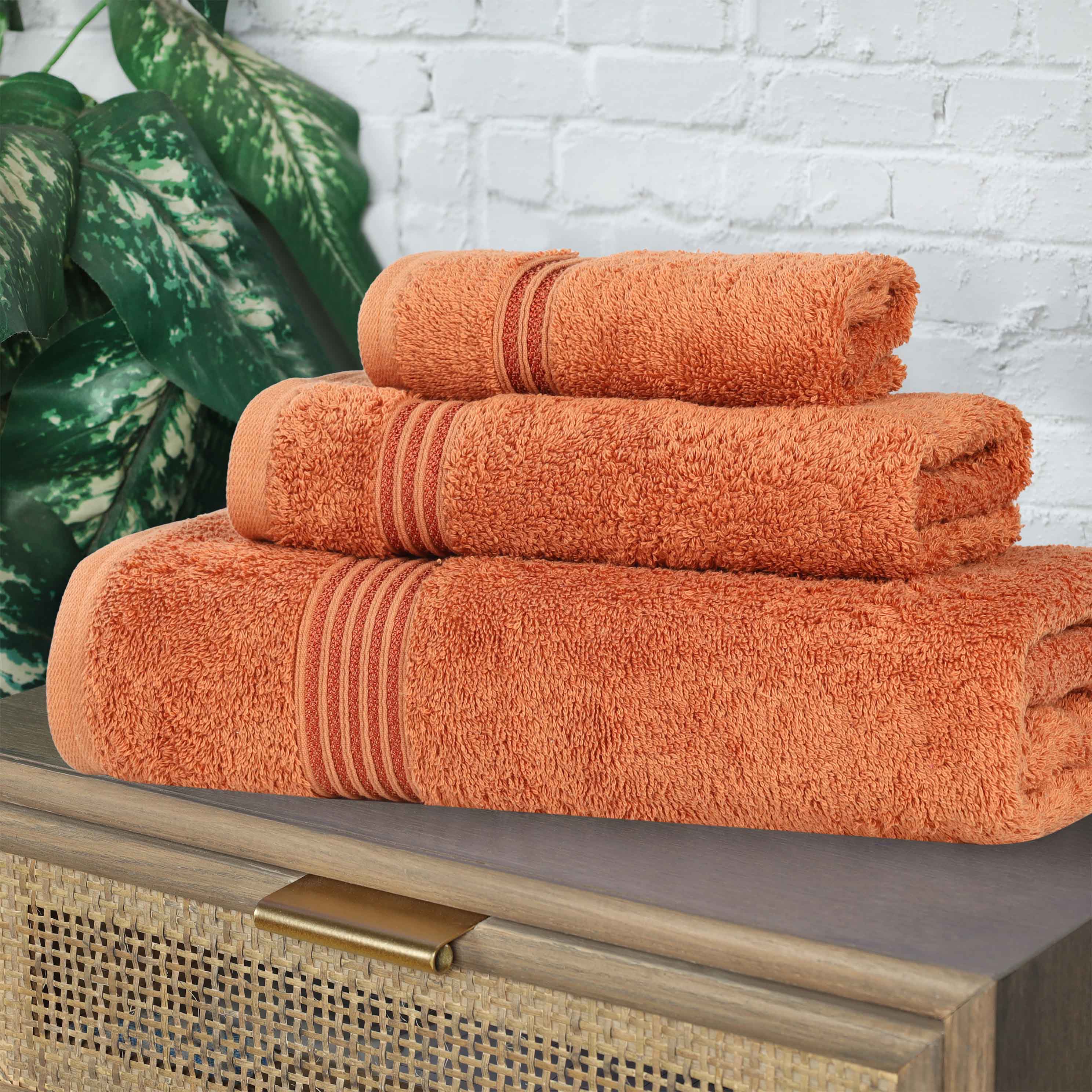 Egyptian Cotton Highly Absorbent Solid 3-Piece Ultra Soft Towel Set - Omnigoodsstore