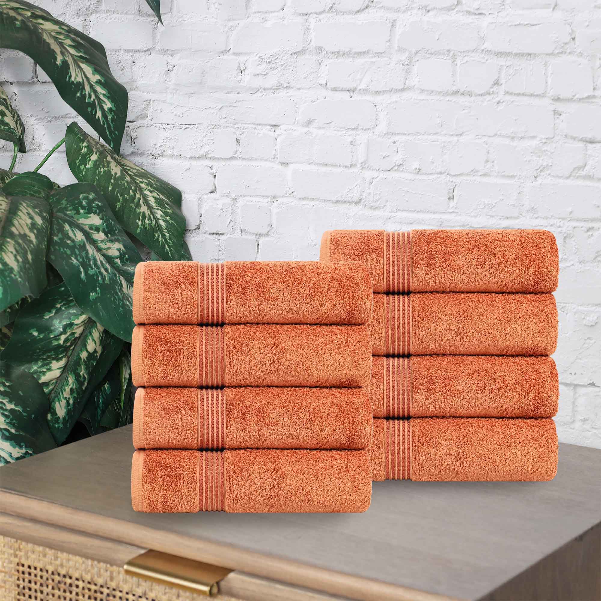 Heritage Egyptian Cotton Hand Towel Set of 8 - Omnigoodsstore