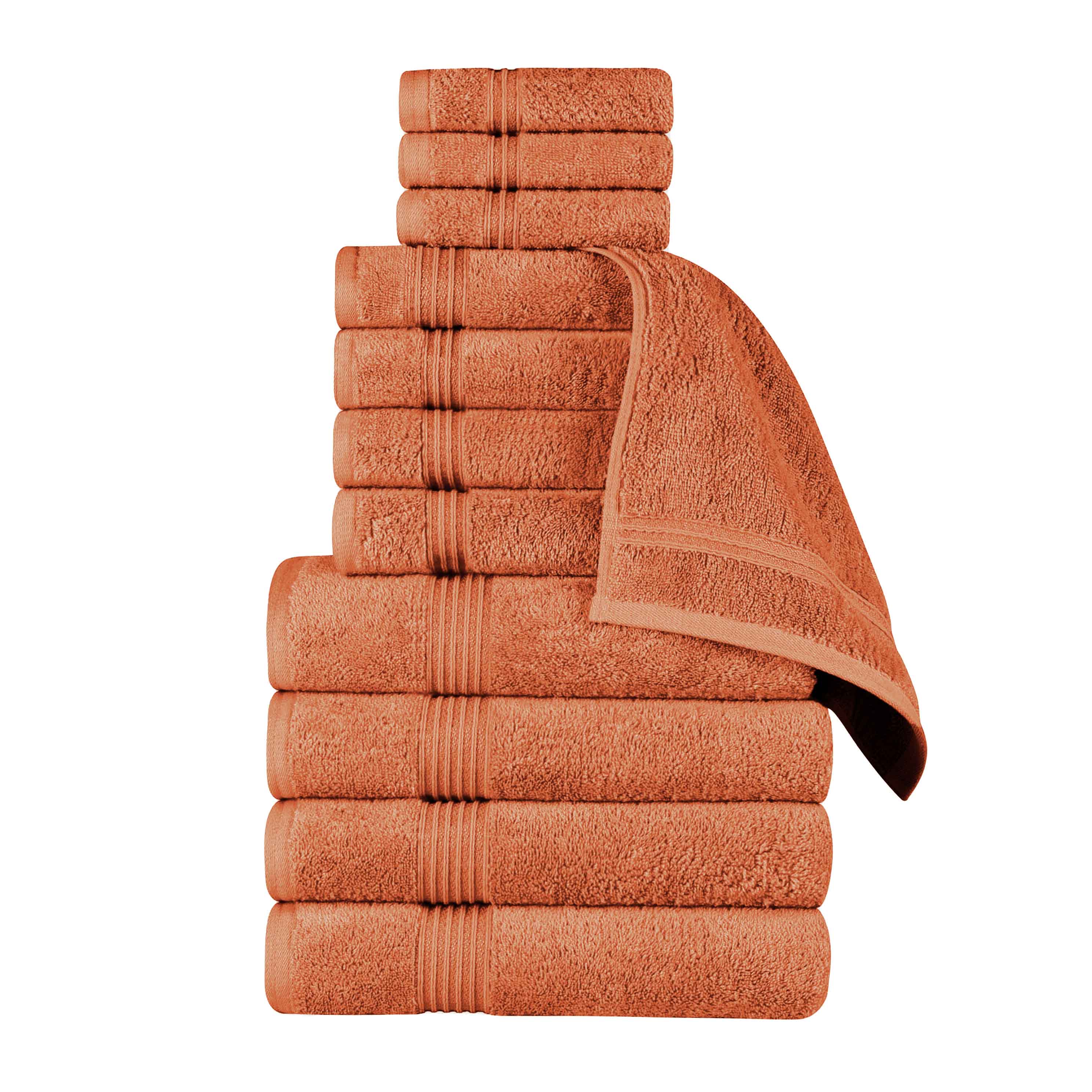 Egyptian Cotton Highly Absorbent Solid 12-Piece Ultra Soft Towel Set - Omnigoodsstore