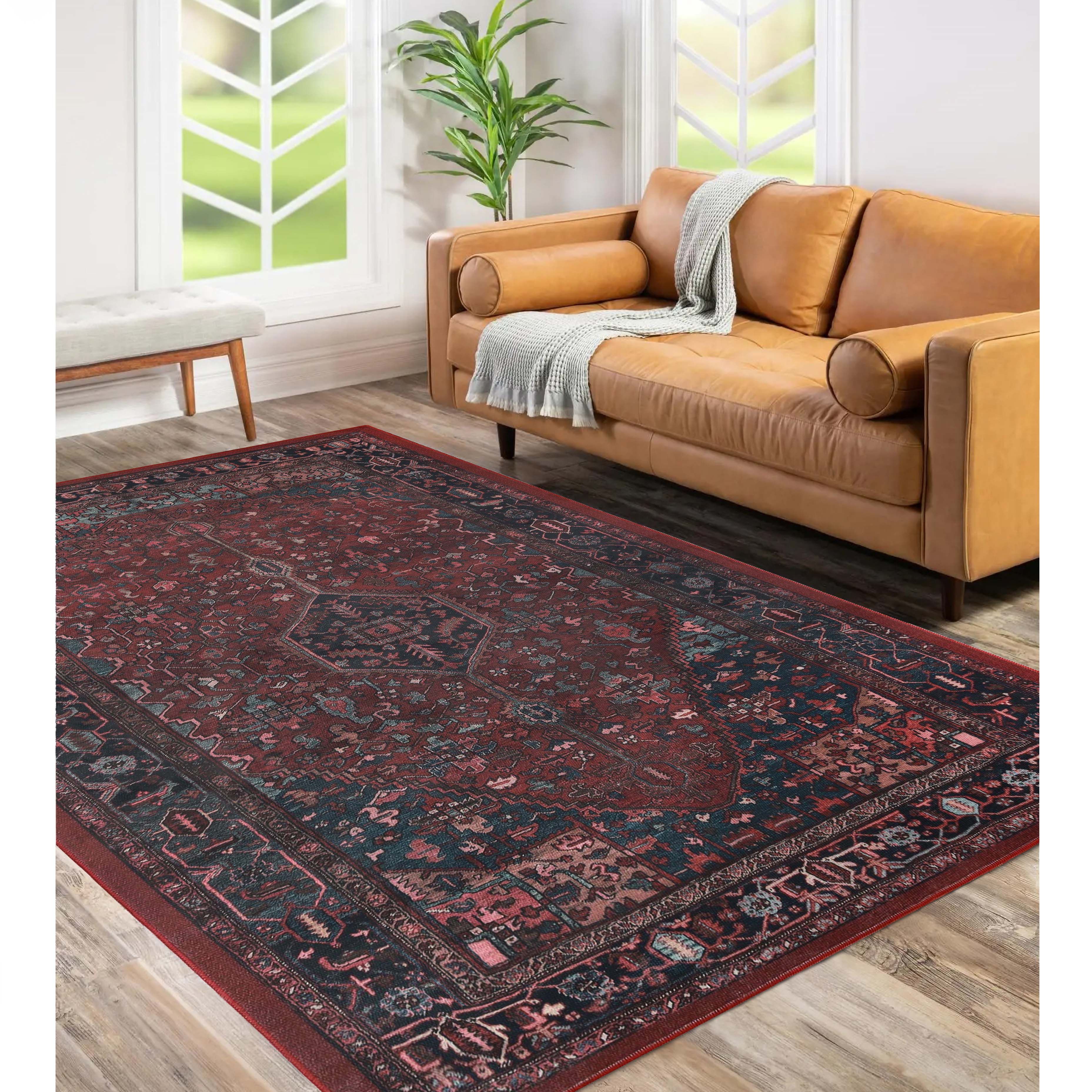 Cardinal Vintage Machine Washable Indoor Area Rug or Runner - Omnigoodsstore