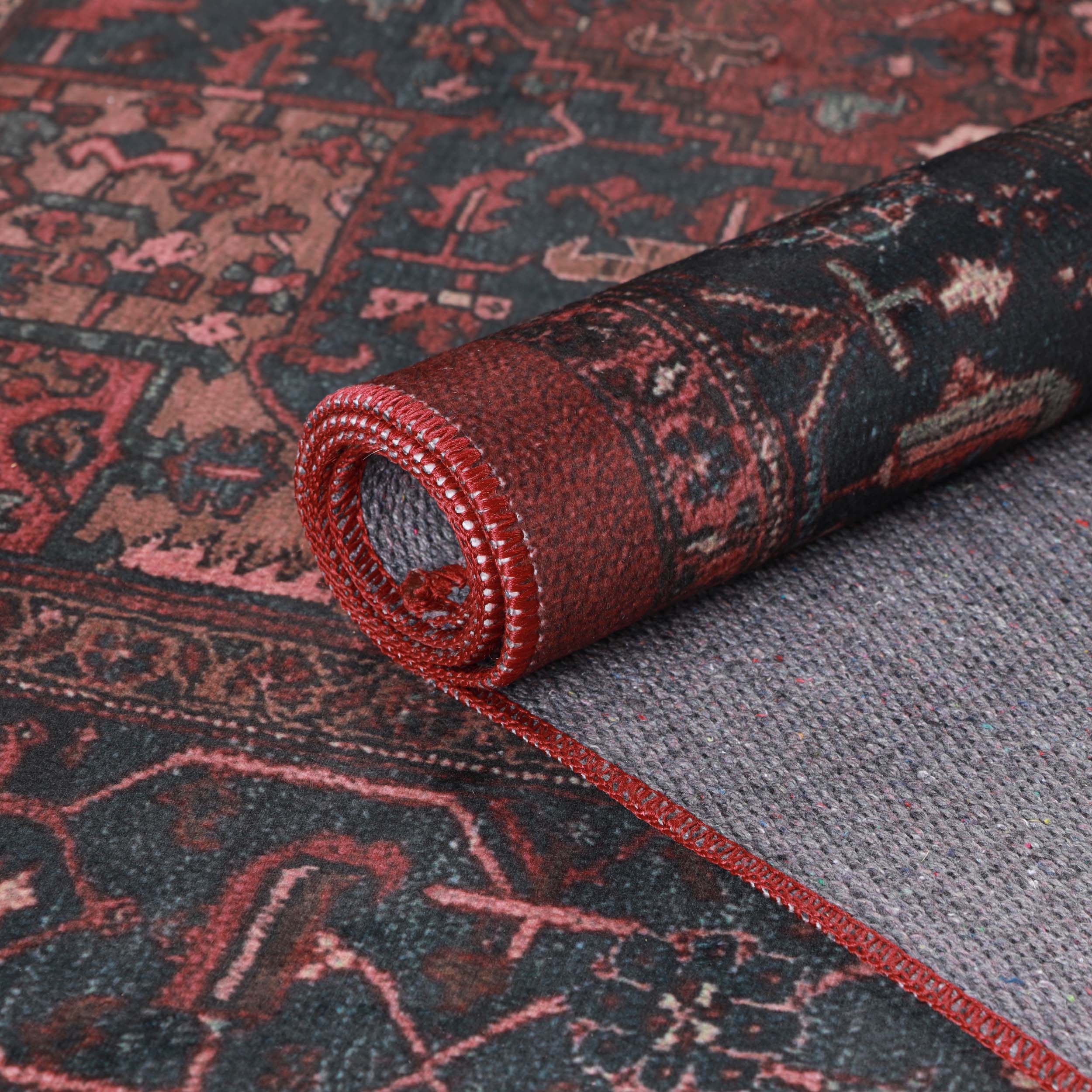 Cardinal Vintage Machine Washable Indoor Area Rug or Runner - Omnigoodsstore