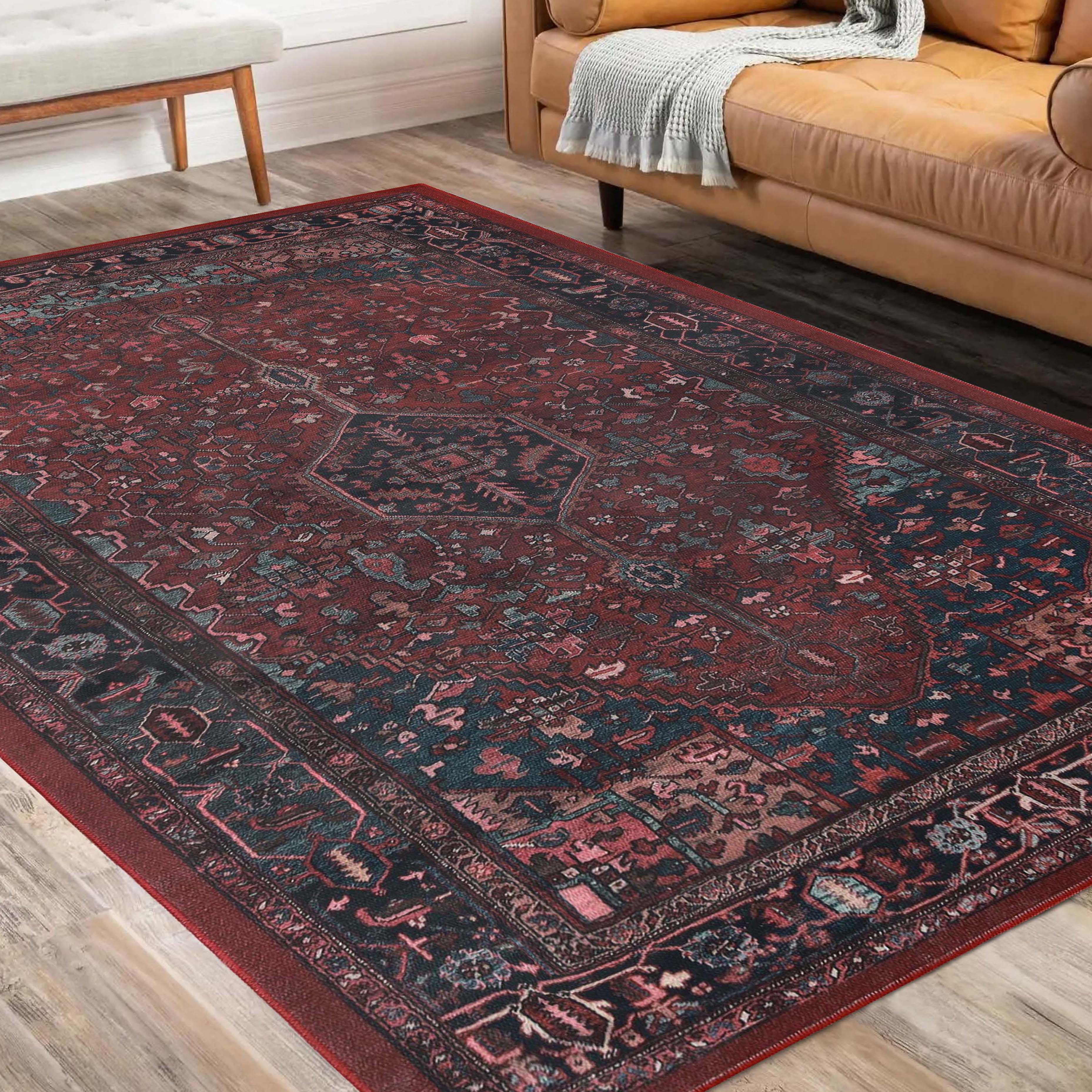 Cardinal Vintage Machine Washable Indoor Area Rug or Runner - Omnigoodsstore