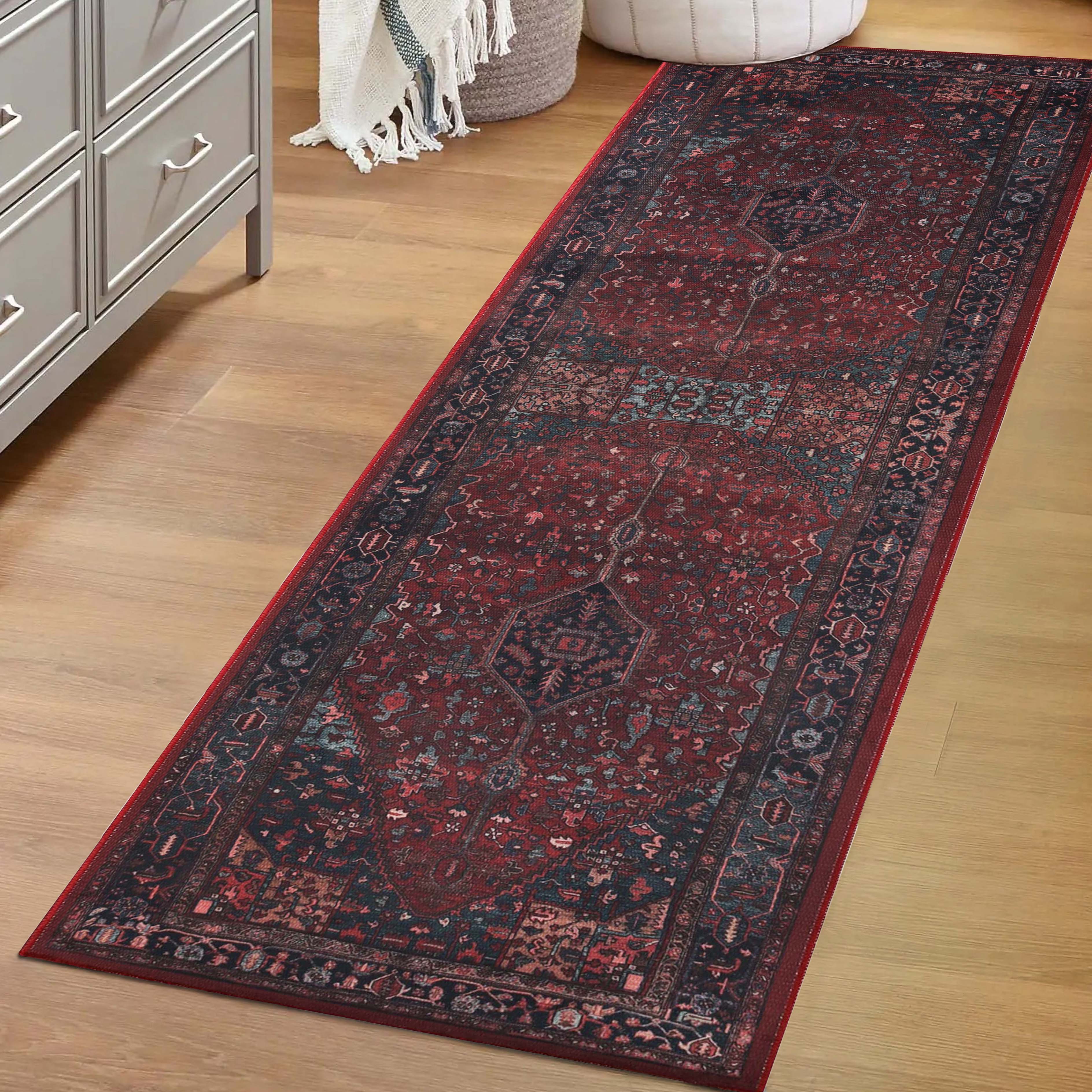 Cardinal Vintage Machine Washable Indoor Area Rug or Runner - Omnigoodsstore