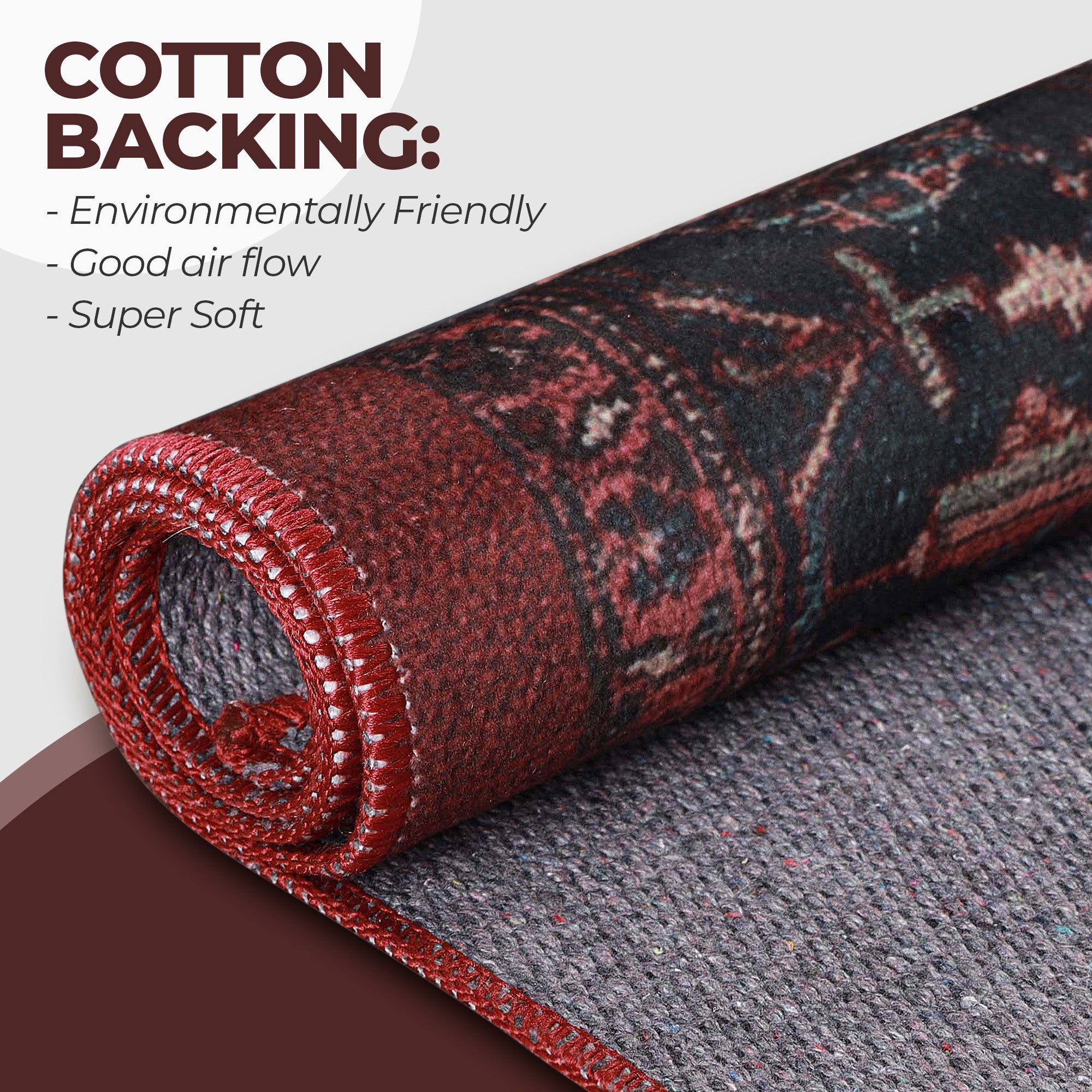 Cardinal Vintage Machine Washable Indoor Area Rug or Runner - Omnigoodsstore