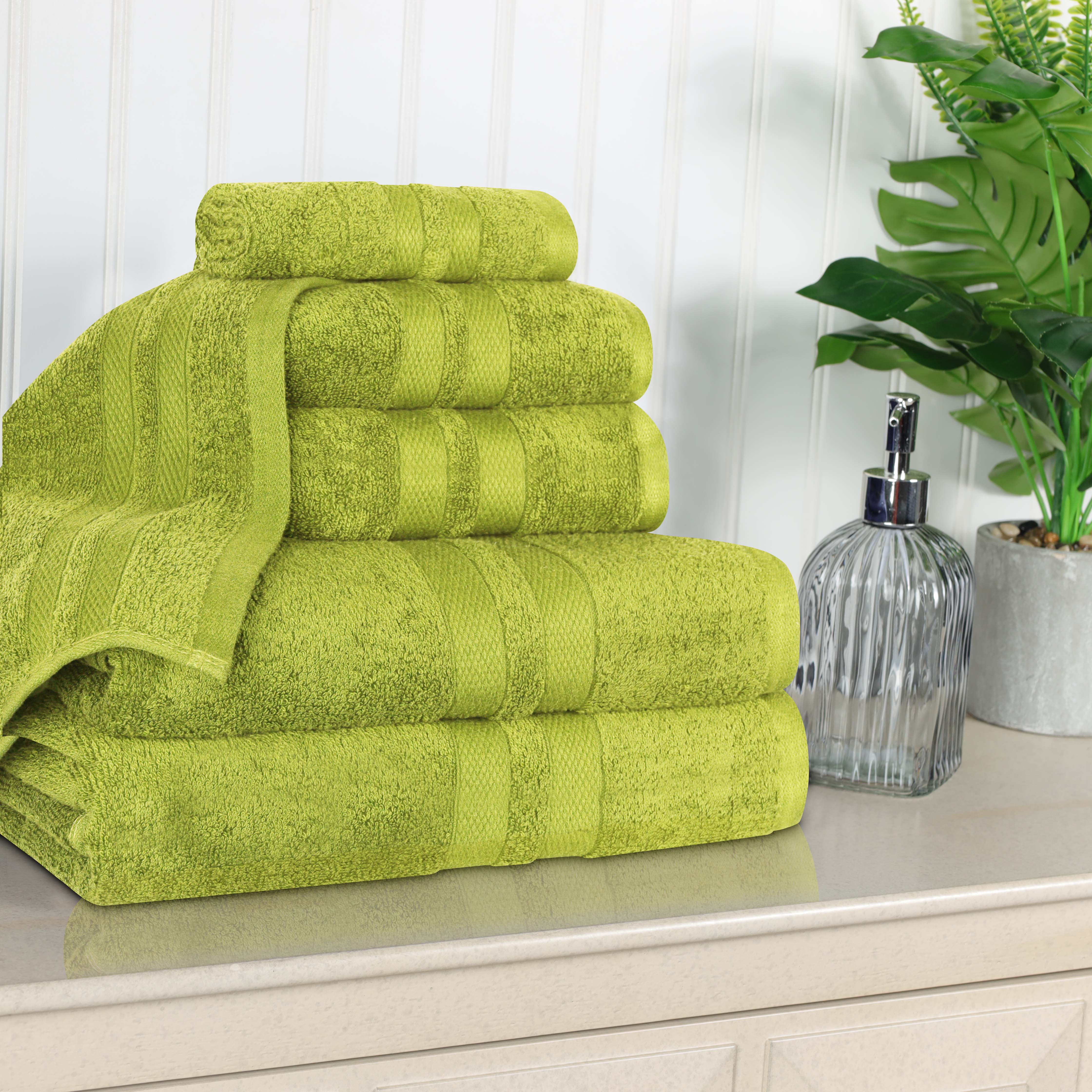 Cotton Ultra Soft 6 Piece Solid Towel Set - Omnigoodsstore