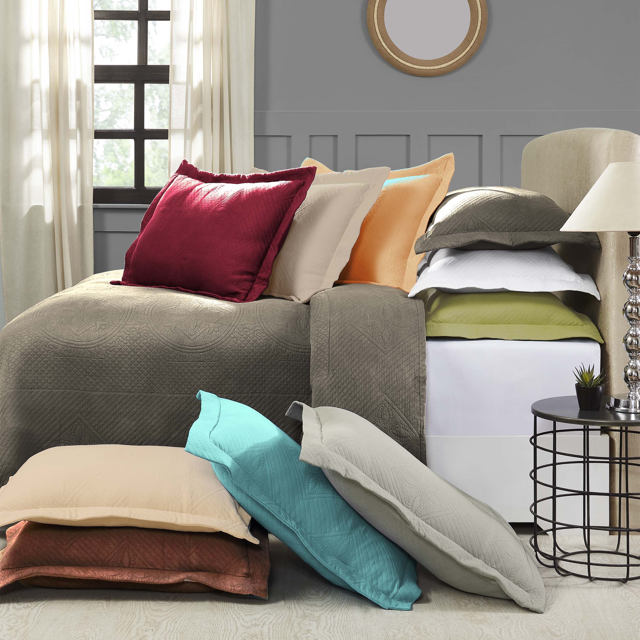 Celtic Circle Jacquard Matelasse Cotton Bedspread Set - Omnigoodsstore