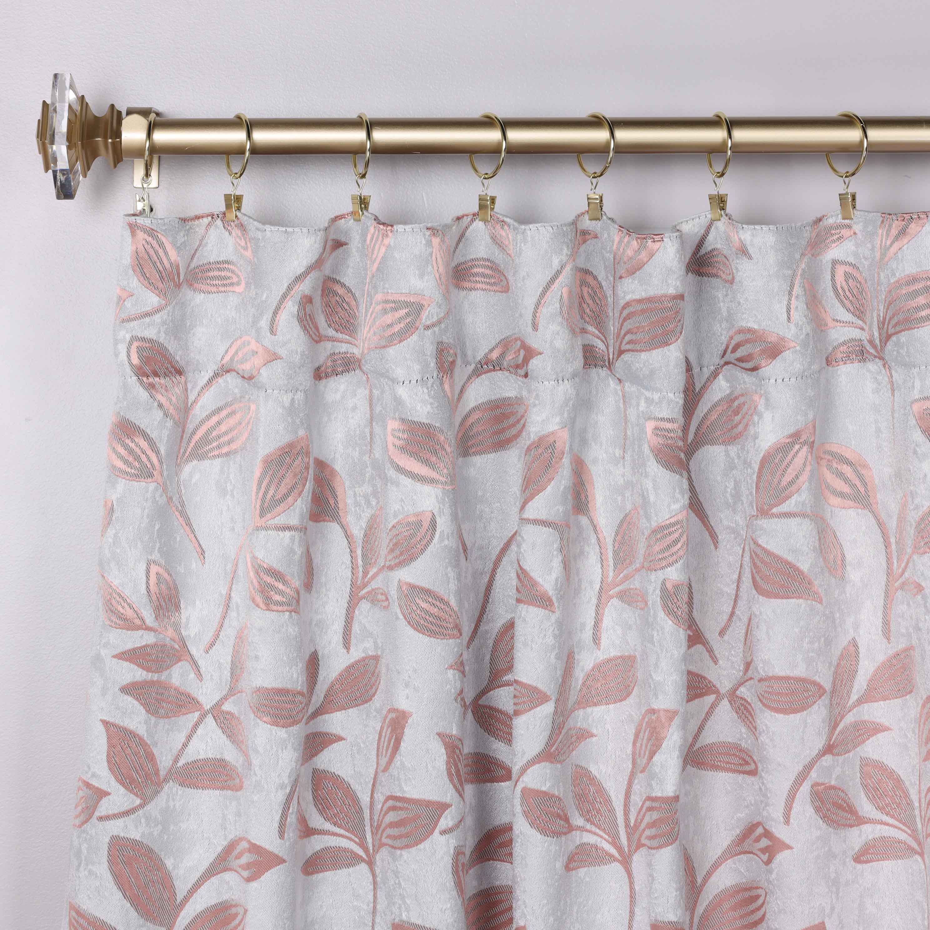 Superior Leaves Room Darkening Back Tab Blackout Curtains Panel Set - Omnigoodsstore