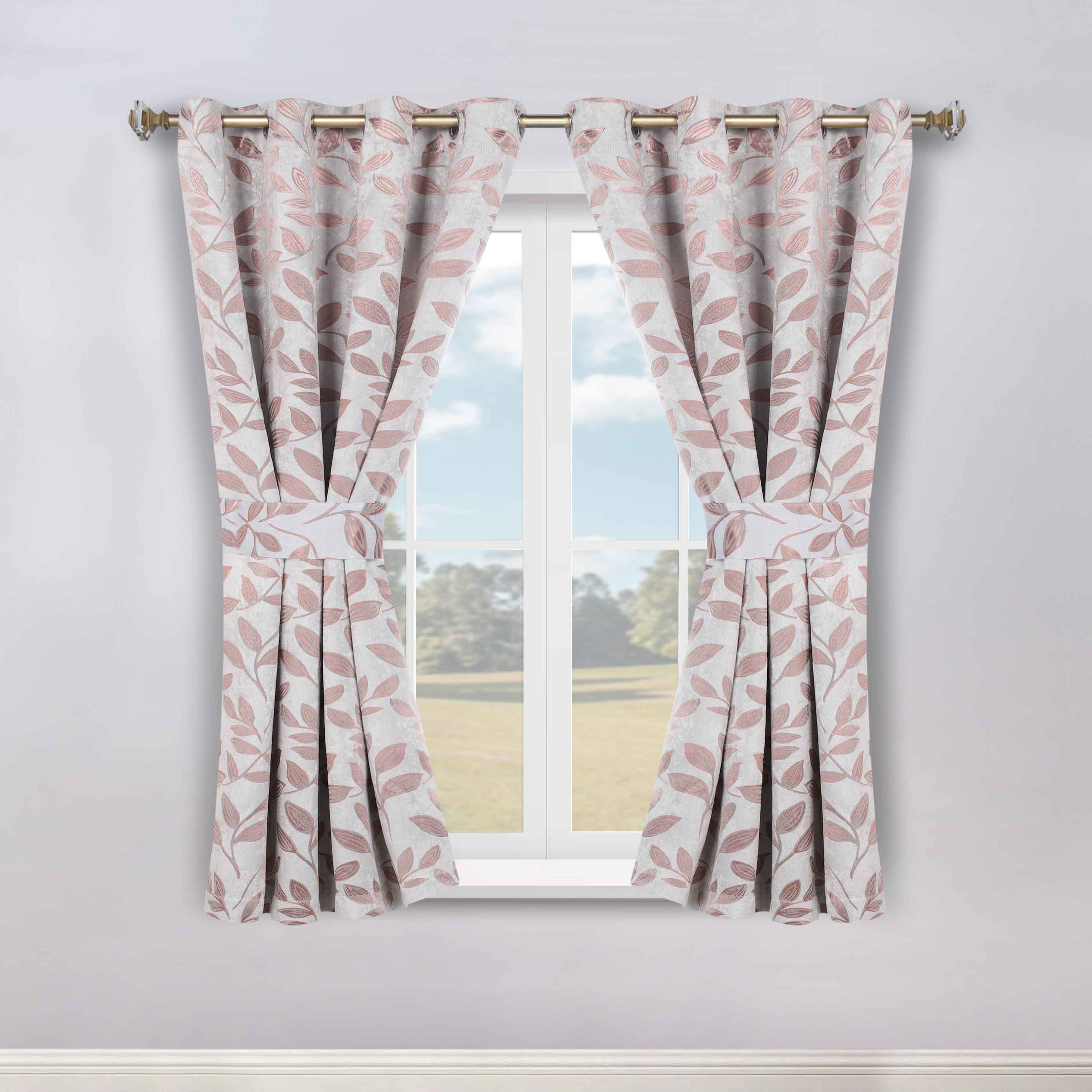 Leaves Machine Room Darkening Blackout Curtains, Set of 2 - Omnigoodsstore