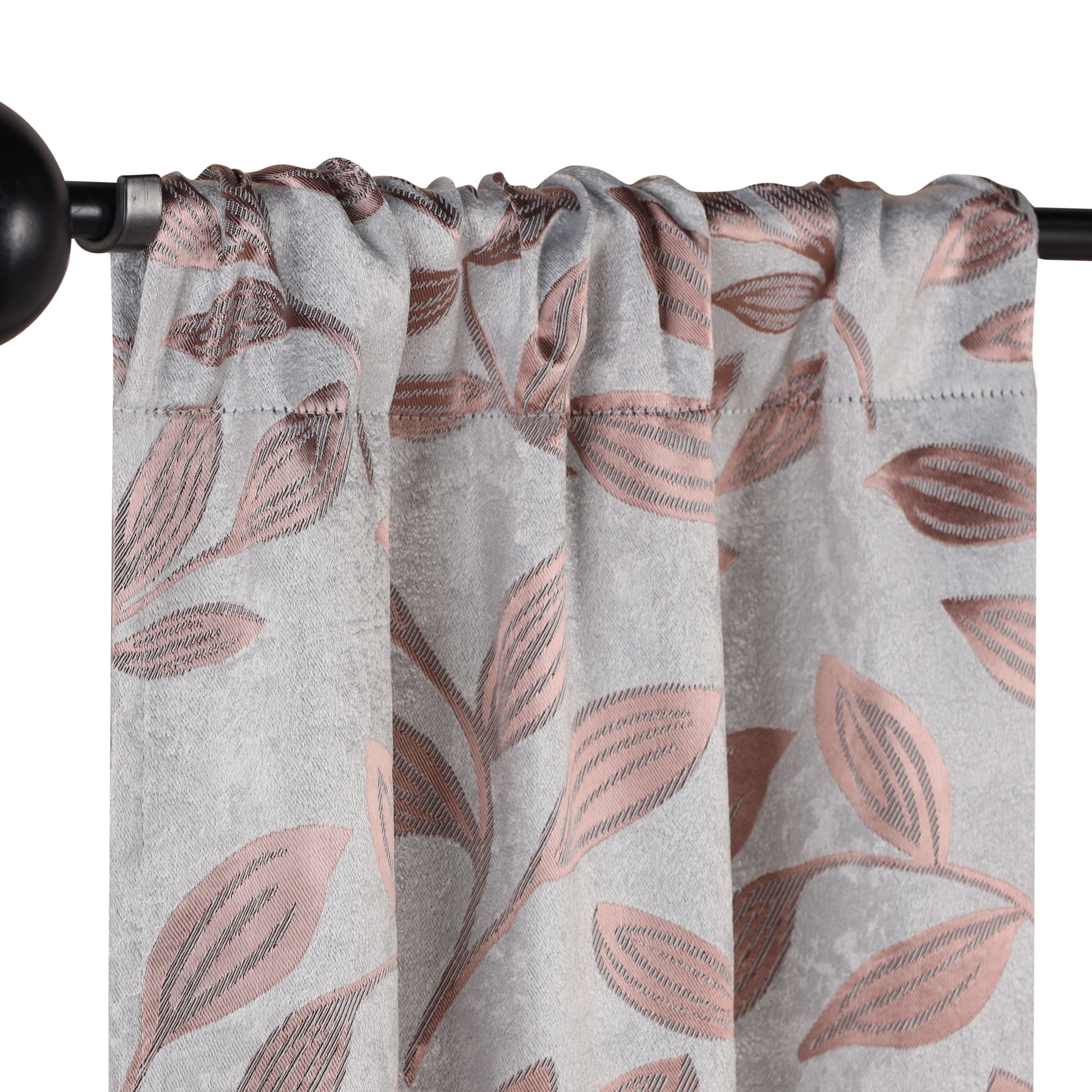 Leaves Machine Washable Room Darkening Blackout Curtains, Set of 2 - Omnigoodsstore